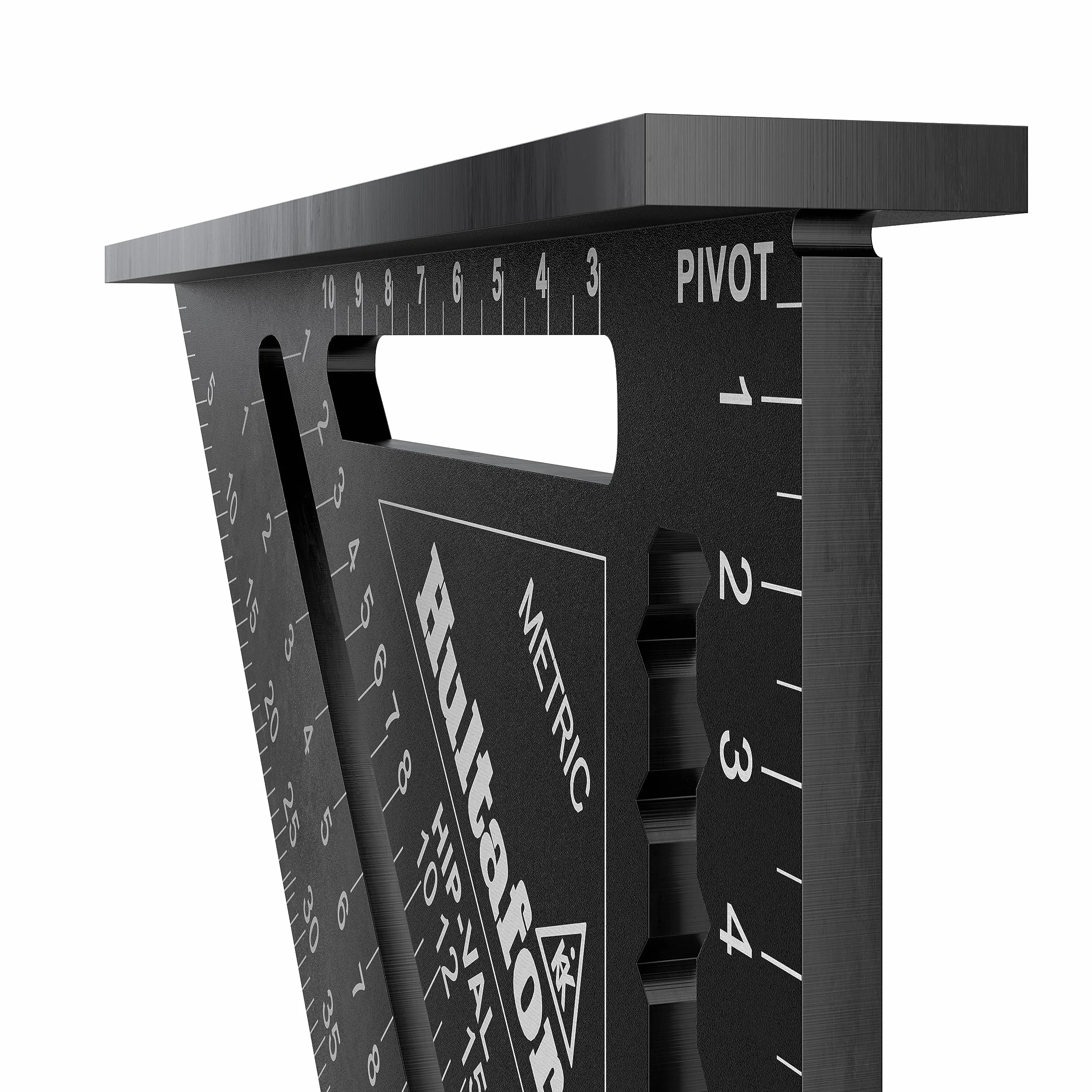 Squadra da carpentiere in alluminio Hultafors 5-in-1 180 mm fresata a CNC