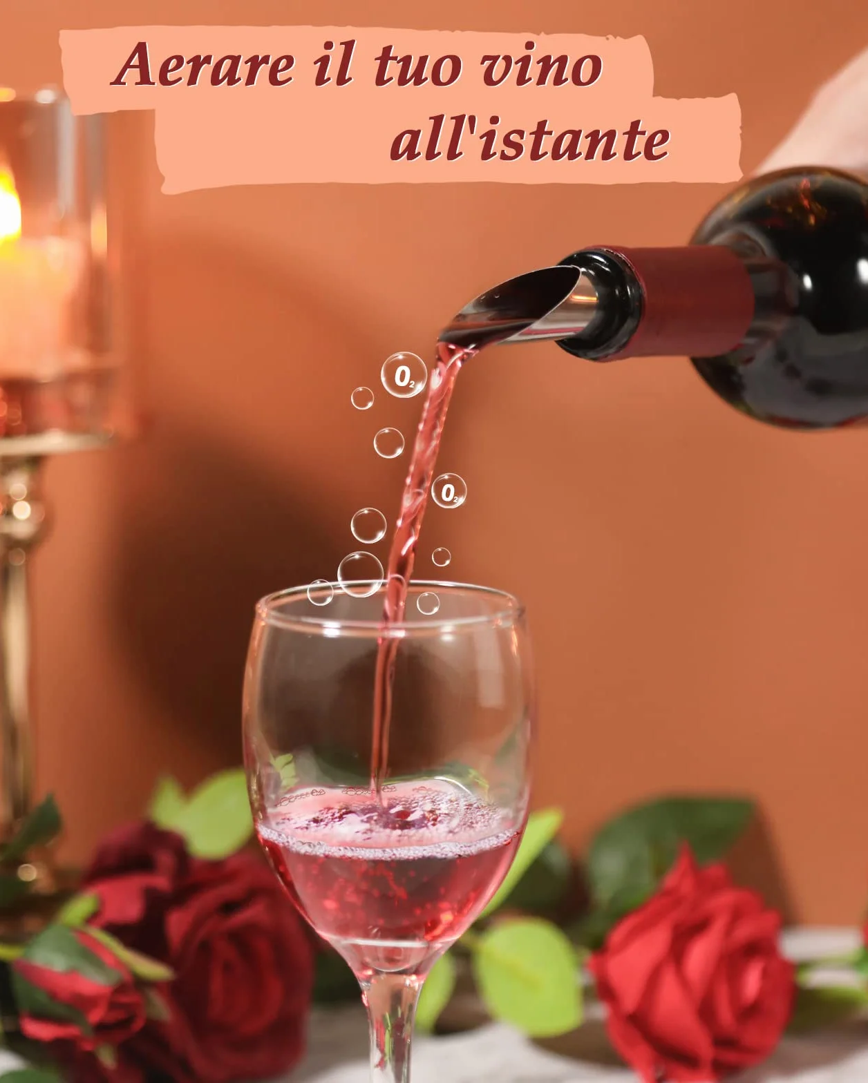 Rovtop Cavatappi Elettrico per Vino, 5 in 1 Set Apri Bottiglia con Stappa Bottiglie Elettrico Automatico