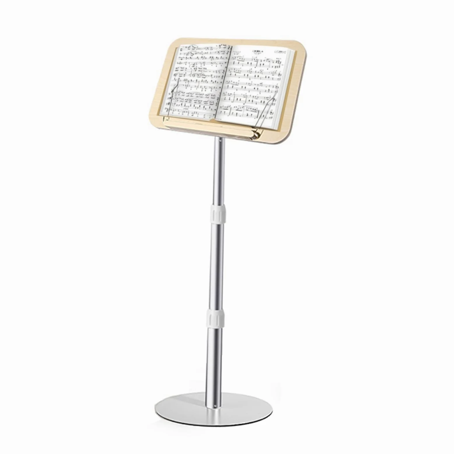 Generico Leggio da Pavimento Regolabile e autoportante - Versatile Supporto per spartiti Musicali, Ideale per aule, Matrimoni, discorsi e funzioni religiose - Leggio Regolabile in Altezza e Portatile