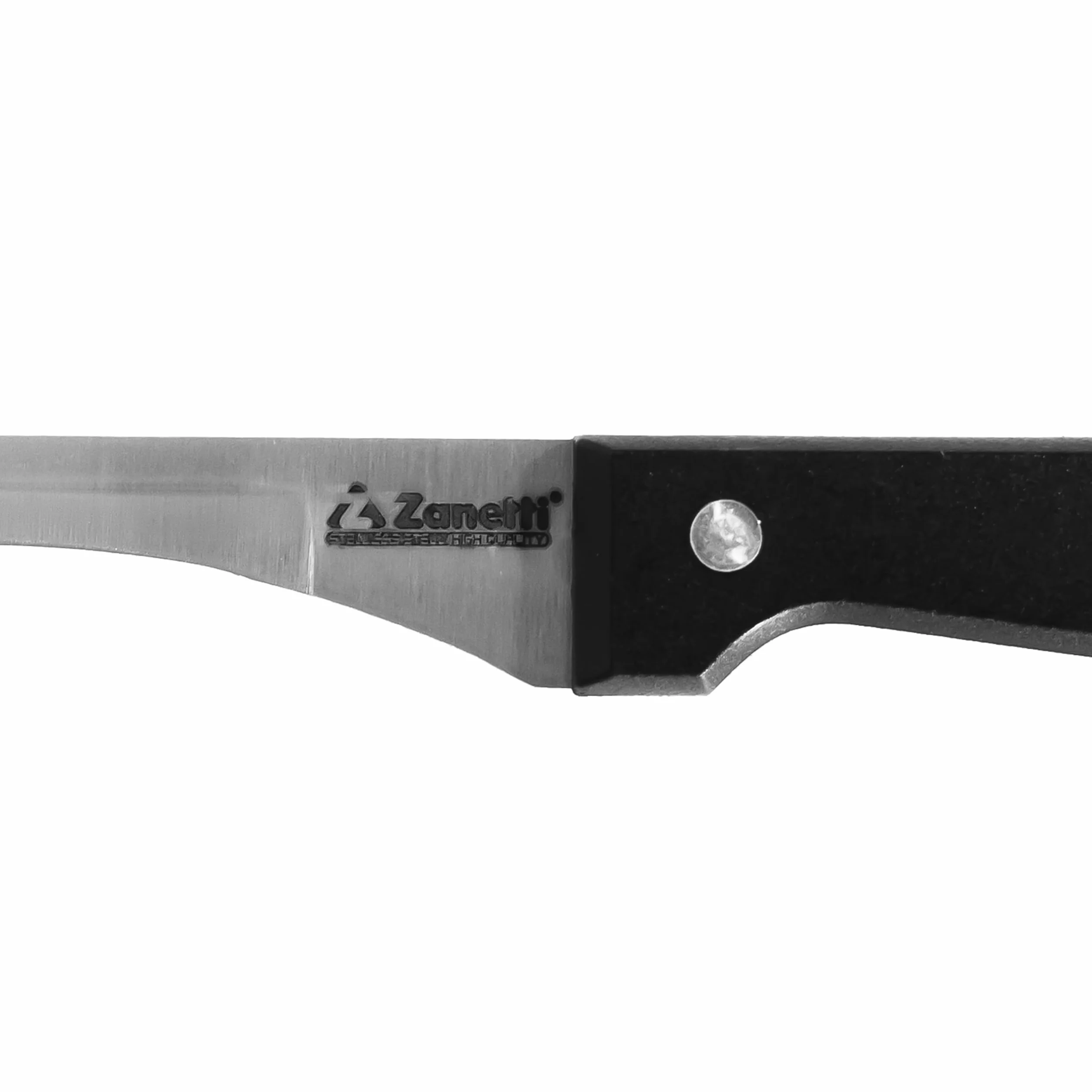 Zanetti Coltello Sfilettare Classic Acciaio Inox, Finitura Mat, Lama 18 cm, Spessore 1.5 mm, Manico Rivettato