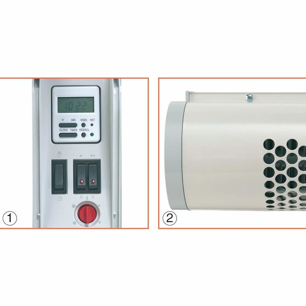 Vortice 70681 Termoventilatori miniaturizzati da Installazione, W, 230 V, con Funzione Timer, 2000 Watt