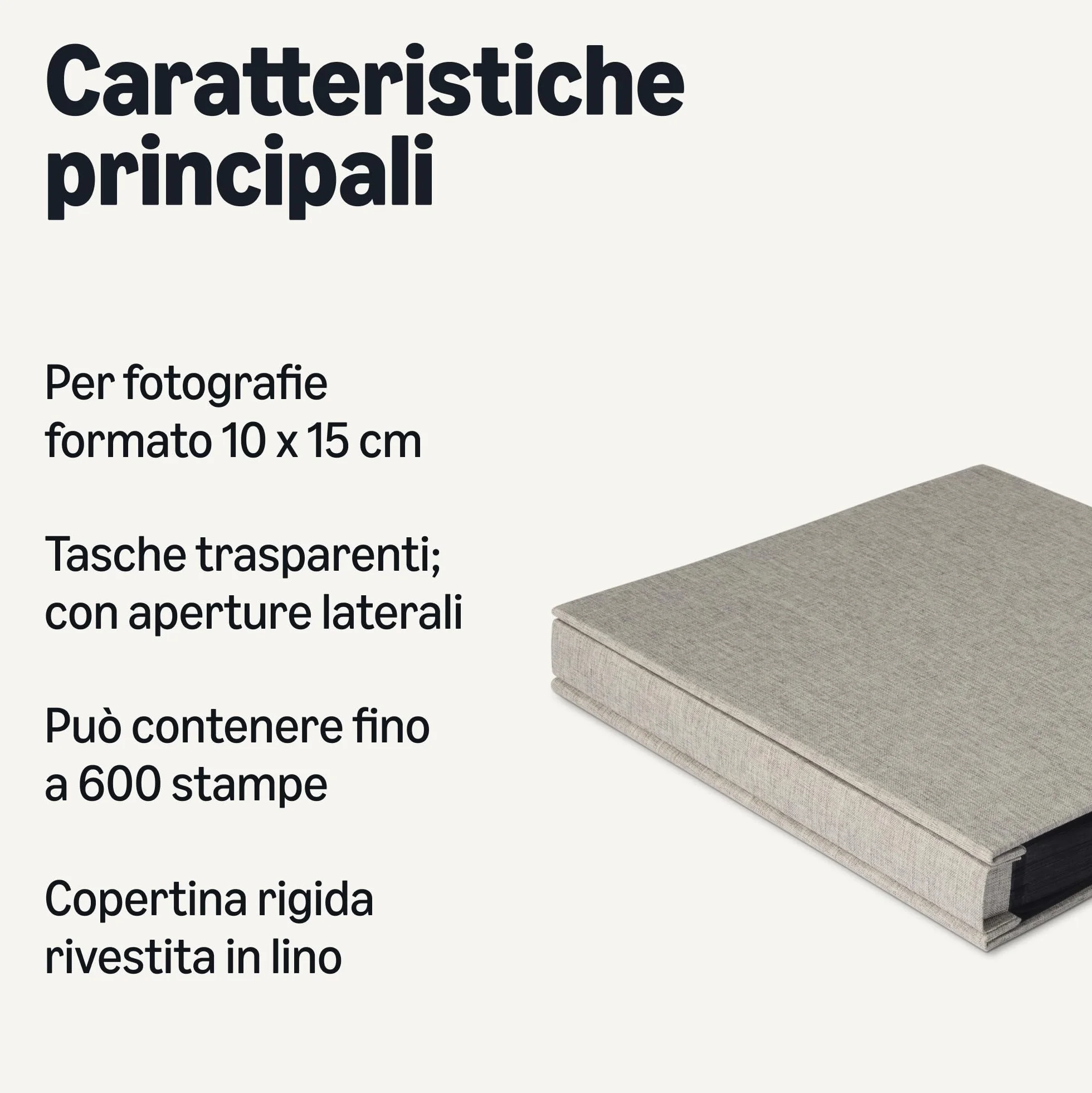 Amazon Basics Album fotografico per foto da 10,2 x 15,2 cm, capacità 600 foto