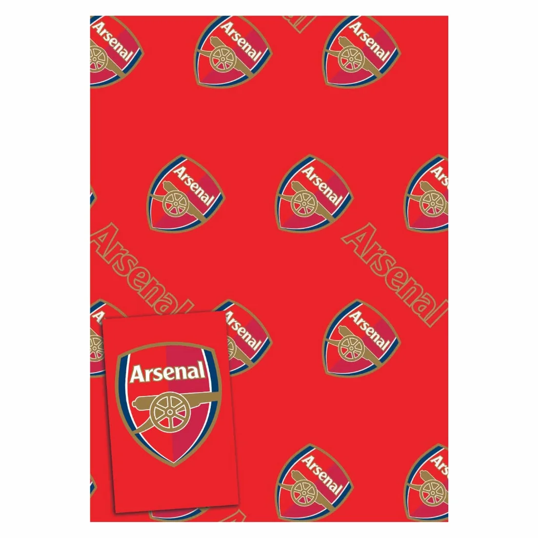 Carta regalo ufficiale Arsenal 2 fogli 2 etichette confezione regalo
