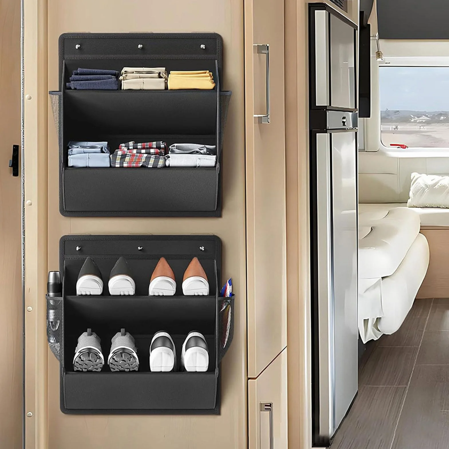 Organizer per scarpe da appendere sopra la porta per armadio ingresso bagno