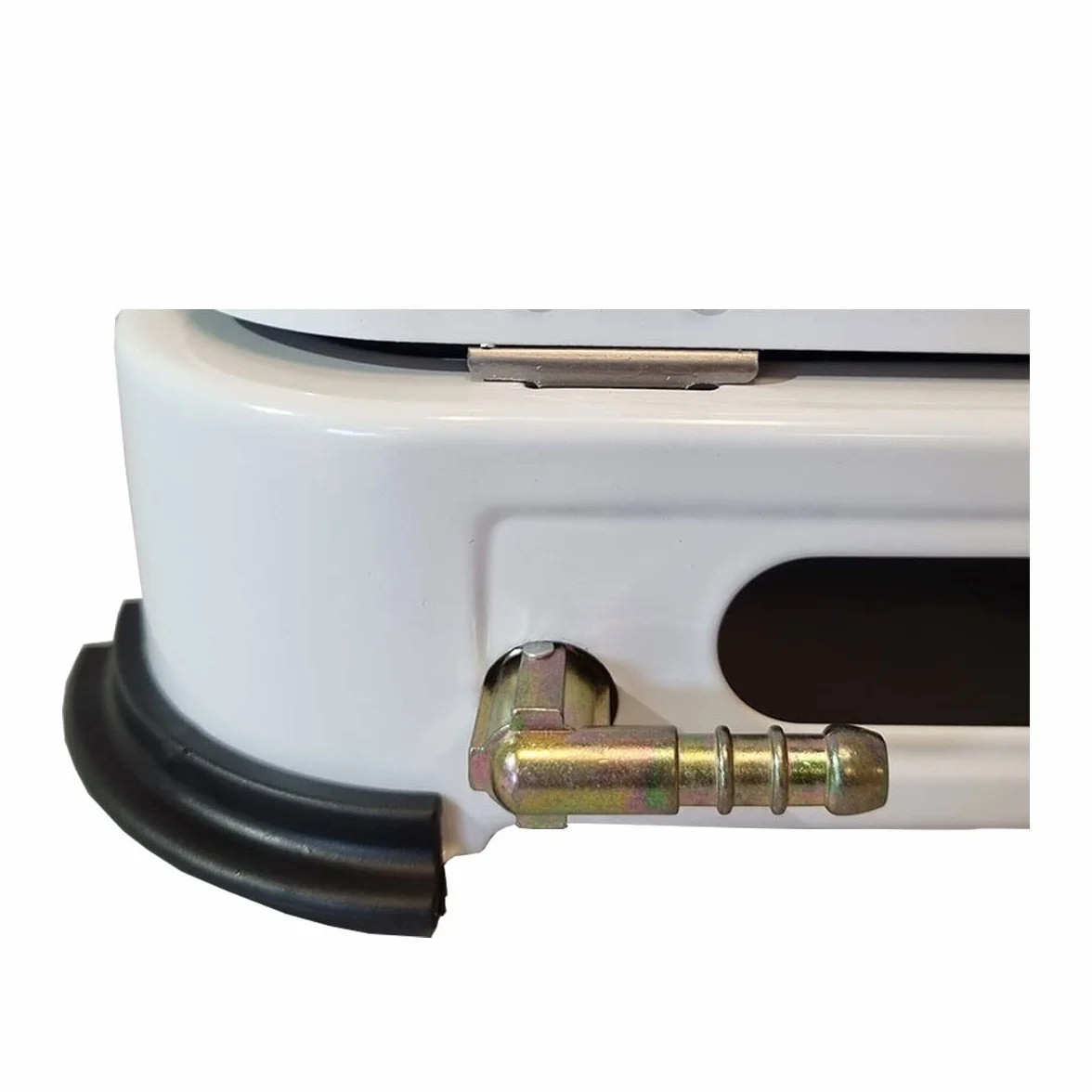 KEMPER Fornello a gas portatile 2 fuochi 2600 W bianco laccato