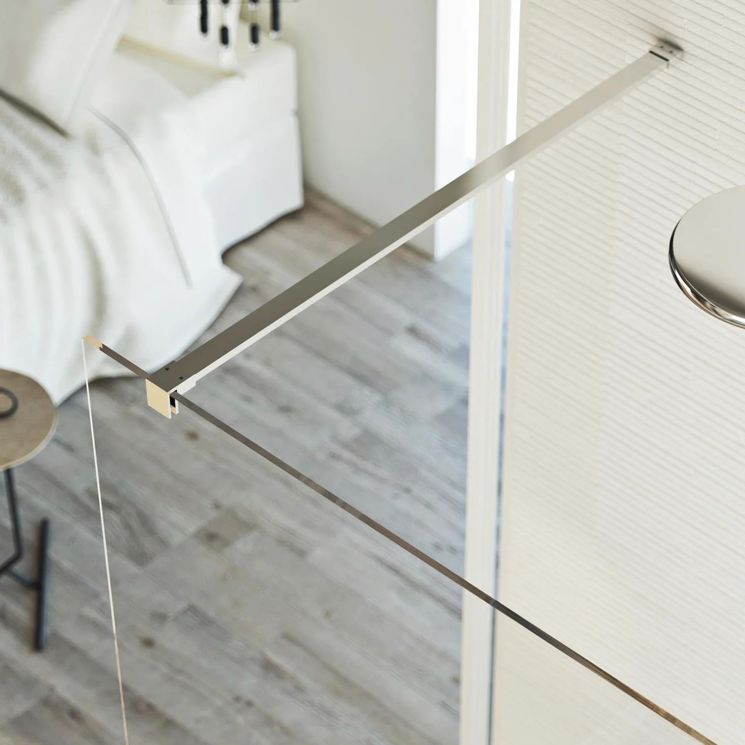 Parete doccia 140 CM in vetro trasparente 8mm mod. Walk in Lato H198