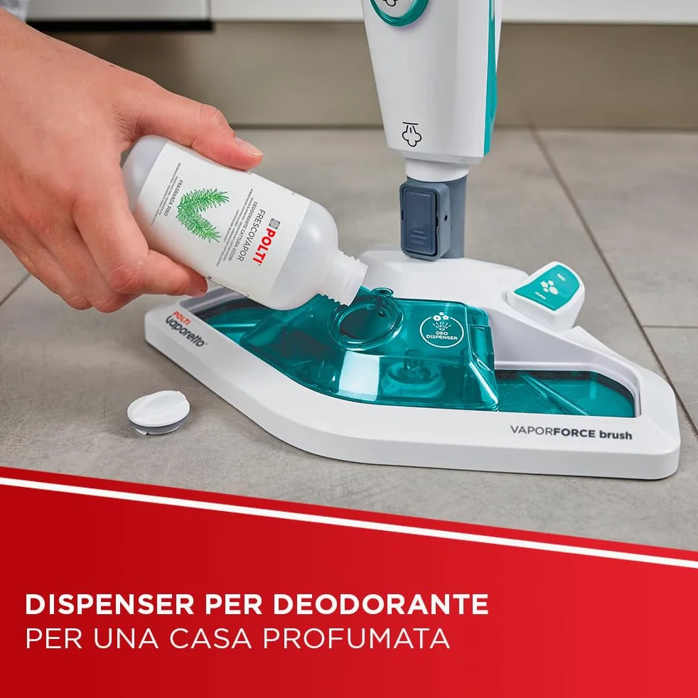 Polti Vaporetto SV450 Double, Scopa Vapore 2 in 1 con Pulitore Portatile, Potenza Max 1500 W, 13 Accessori Inclusi, Serbatoio Estraibile da 0,3 L, Azzurro e Bianco