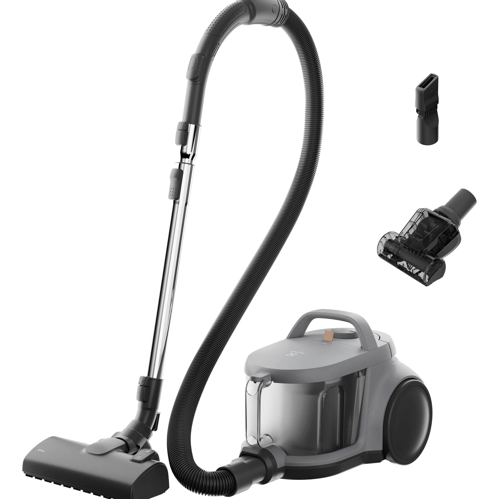 Electrolux Animal 500 Aspirapolvere a Traino Senza Sacco, EL51A2UG, Spazzola Turbo per Peli di Animali, Tecnologia ciclonica, Capacitá 2 Litri, Filtro HEPA, 78 dB(A), Grigio