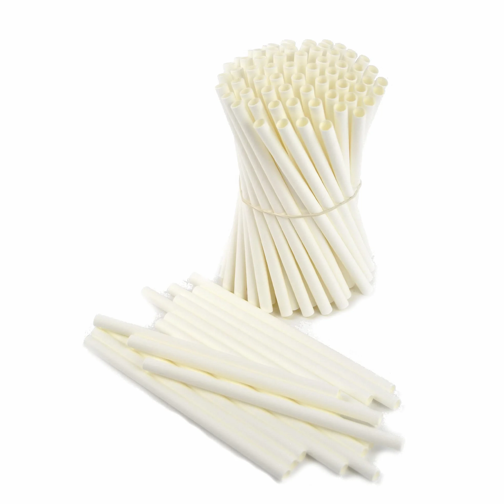 PZ 250 CANNUCCE DRITTE IN CARTA DI COLORE BIANCO (DIMENSIONE FORO 7 MM ALTEZZA 15 CM) IDEALI PER COCKTAIL, SUCCHI, ANALCOLICI, GRANITE, FRULLATI