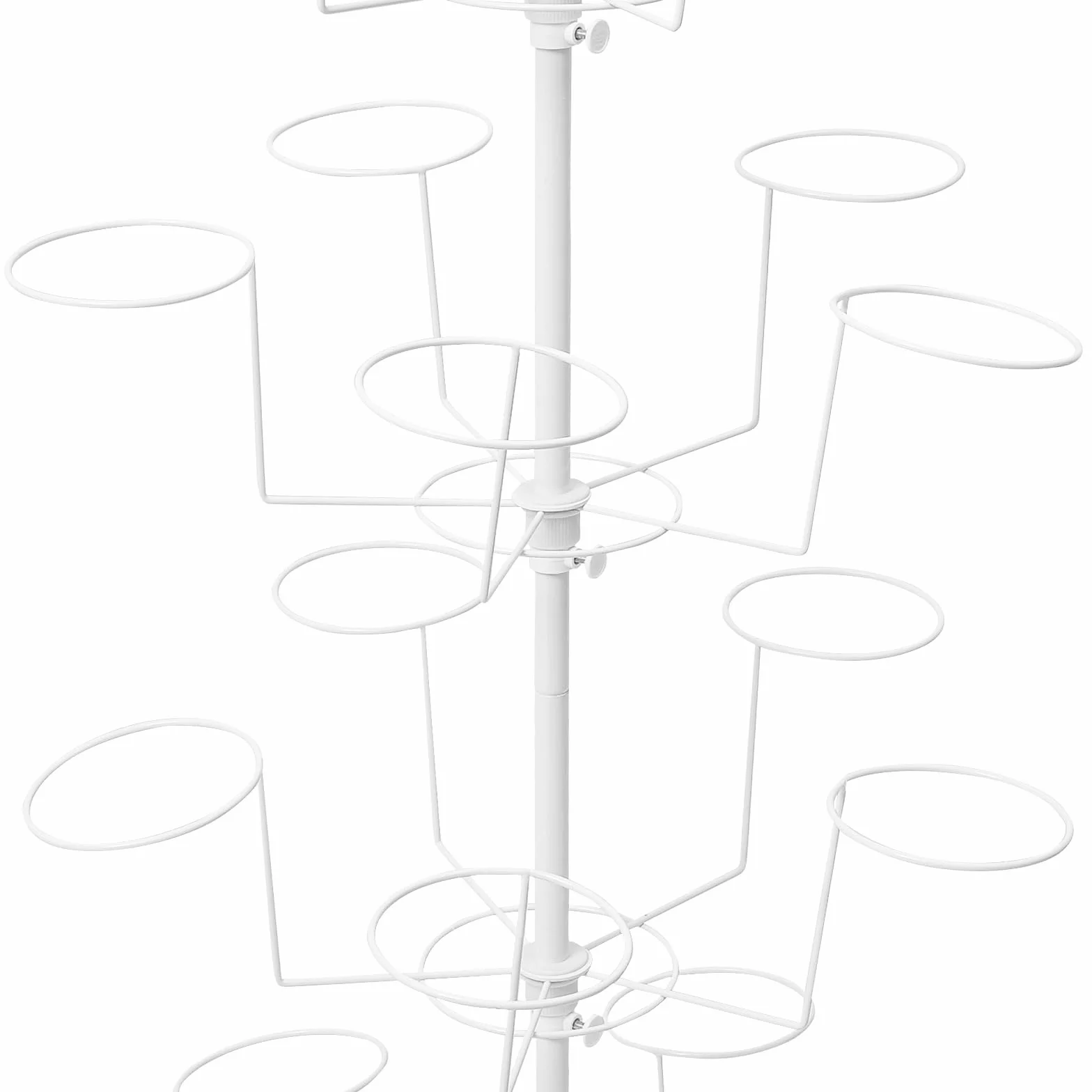 Supporto per cappelli in metallo girevole a 6 livelli con ruote 30 cappelli