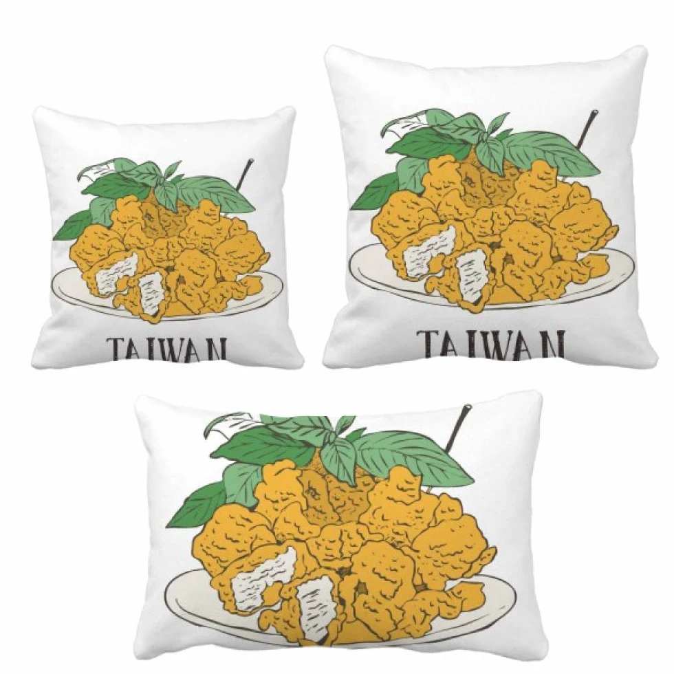 Serpente cibo fritto pollo set cuscino cuscino cuscino cuscino cuscino decorazione casa divano regalo