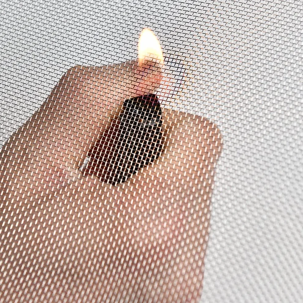 Rete in Acciaio Inossidabile 304-40 Maglie Foro 0,5 Mm Schermatura Finestra Resistente al Calore Argentato 1x3m