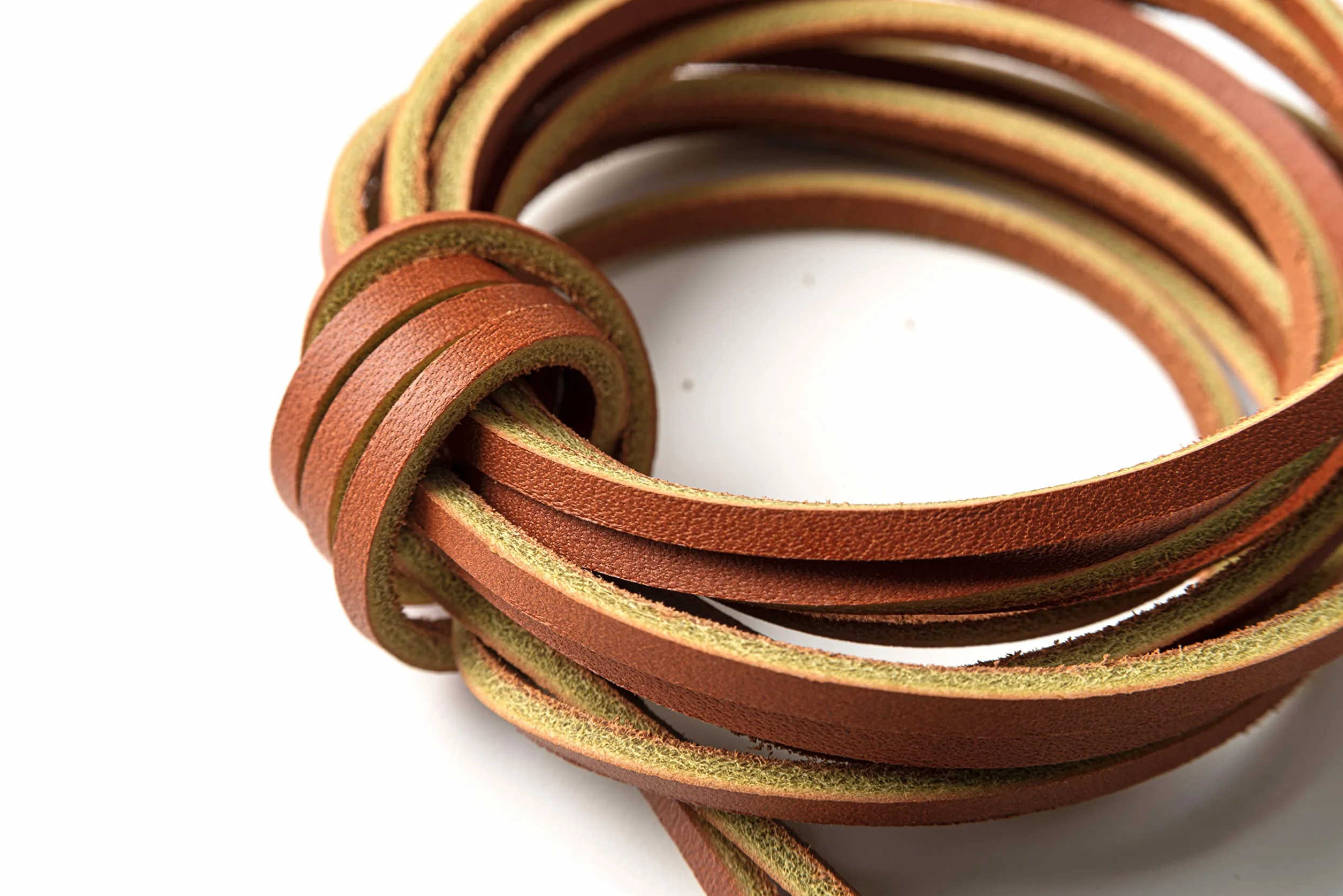 IPEA Cordino in Vera Pelle Quadrato 3 mm 3m Made in Italy Brandy