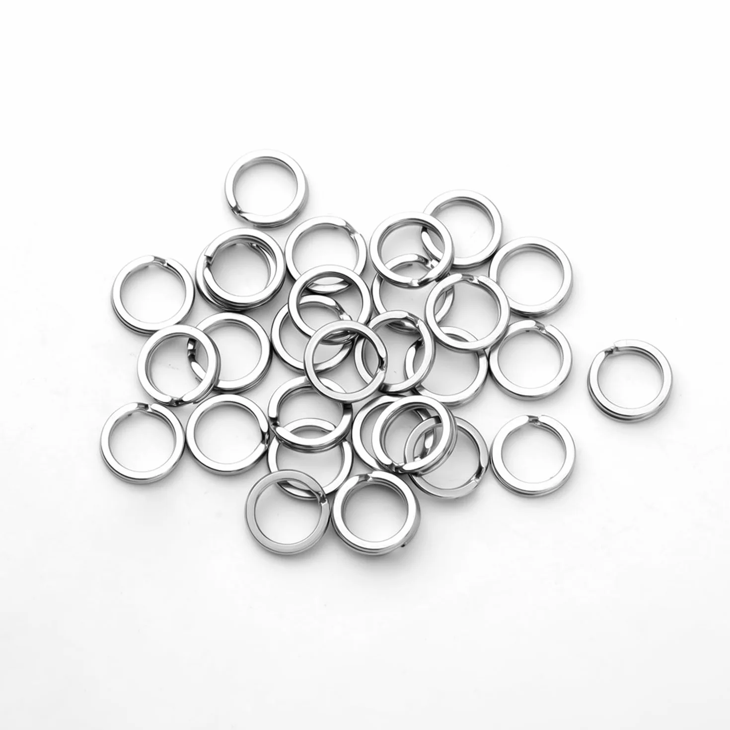 30 Pezzi Anelli Divisibili, 8 mm Portachiavi in Acciaio Inossidabile Anelli Portachiavi Anelli di Salto Divisi per Creazione di Gioielli Attacco Per Chiavi Della Macchina