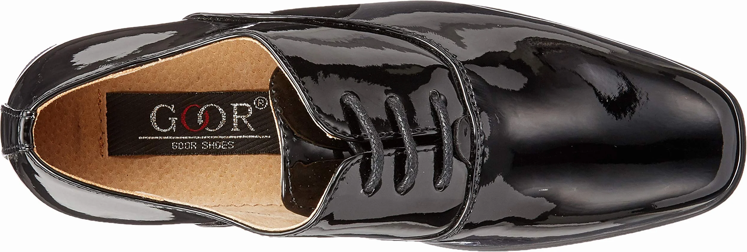 Goor, Scarpe Oxford stringate da bambino, in vernice nera