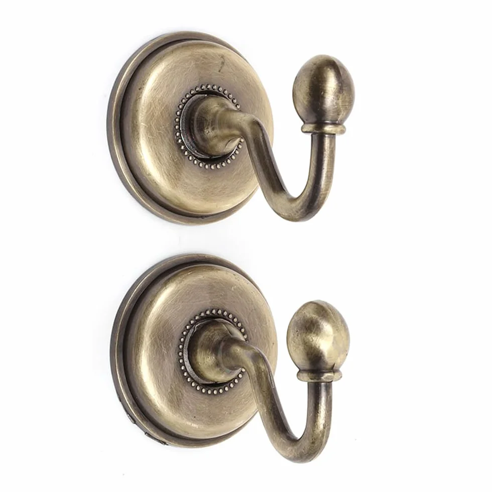 Ganci fermatenda decorativi da parete in lega vintage bronzo con viti