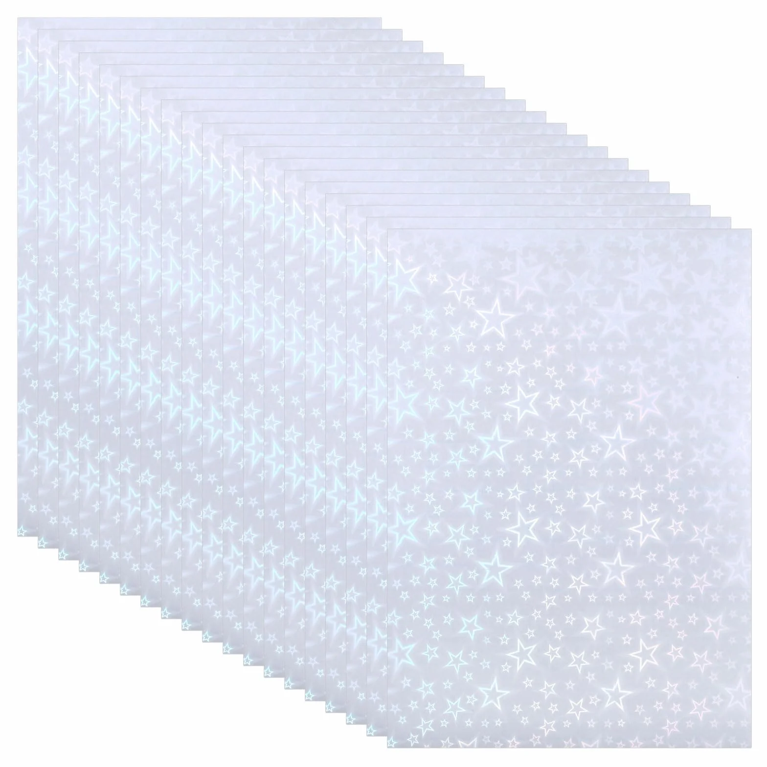 PATIKIL Carta Adesiva Olografica A5 8.3x5.8" 20 Fogli Polipropilene Autoadesivo Trasparente Impermeabile