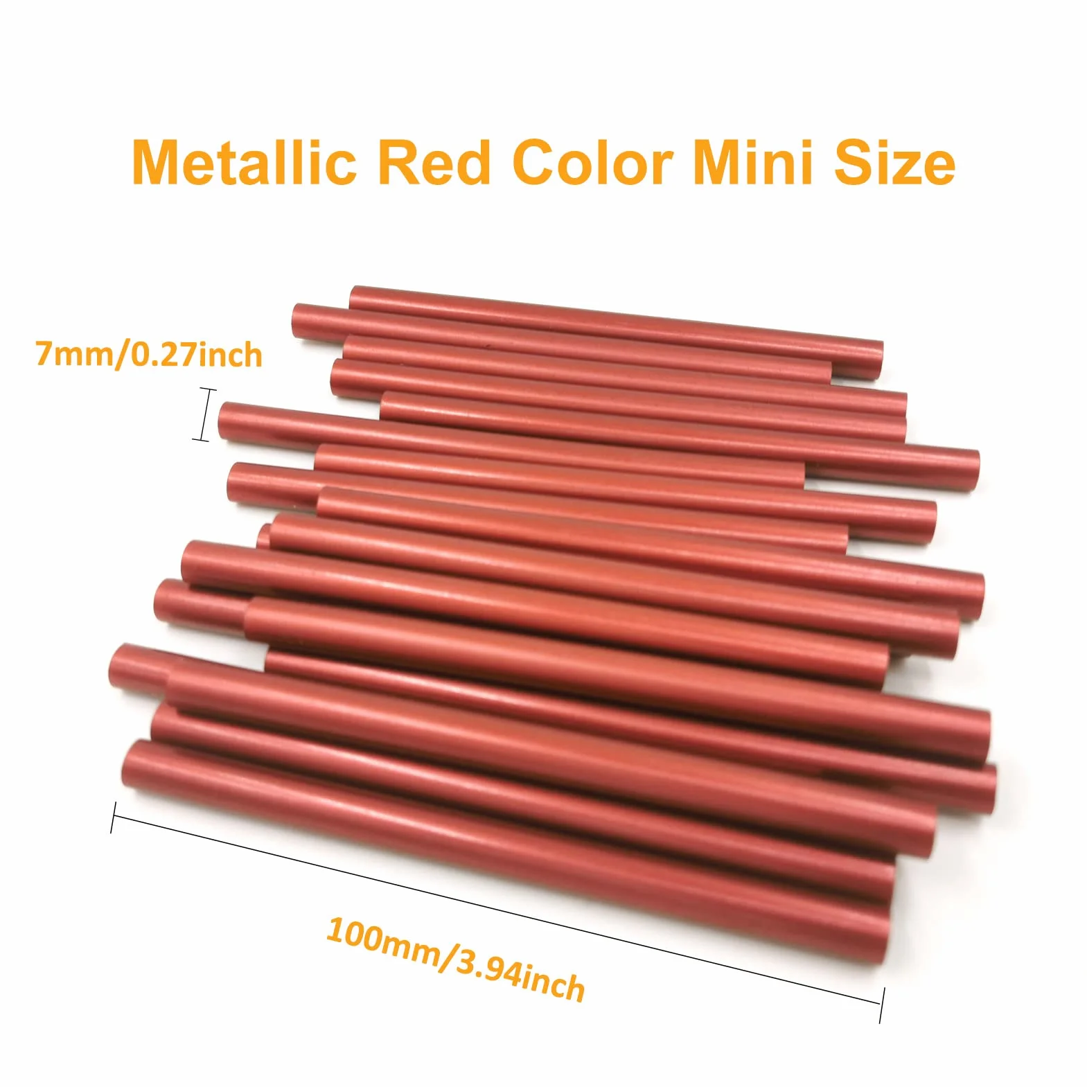 Bastoncini di colla sigillante a caldo 7 x 100 mm 20 pezzi rosso