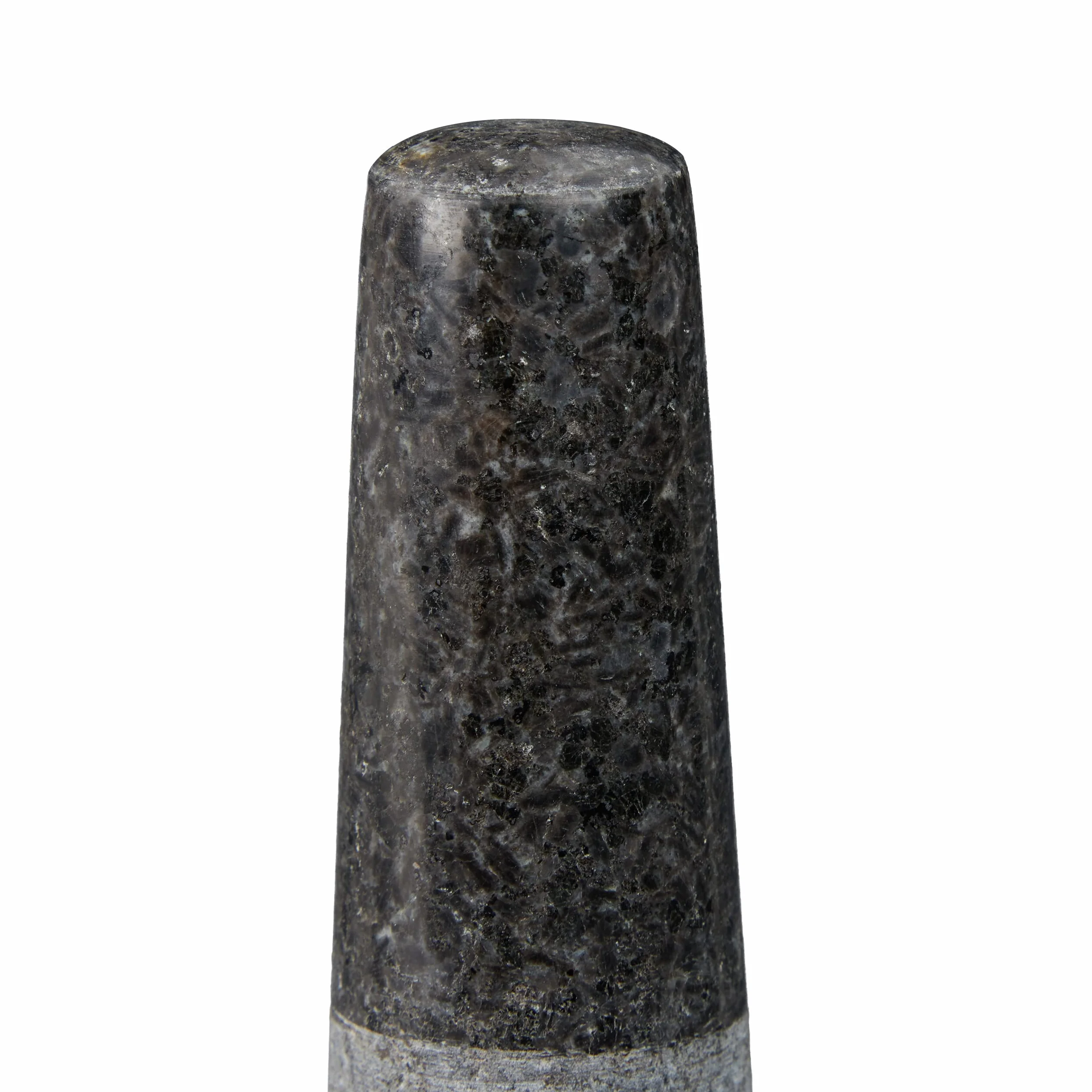 Relaxdays Mortaio & Pestello in Granito, Robusto & Resistente, Erbe Aromatiche, in Pietra Lucida, V 100ml, Ø 8,5, grigio