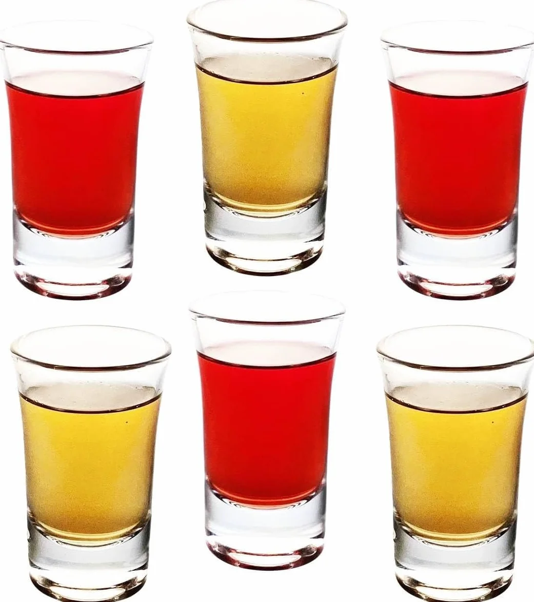 Bicchieri da vodka in cristallo trasparente 50 ml, set elegante e robusto per feste e bar
