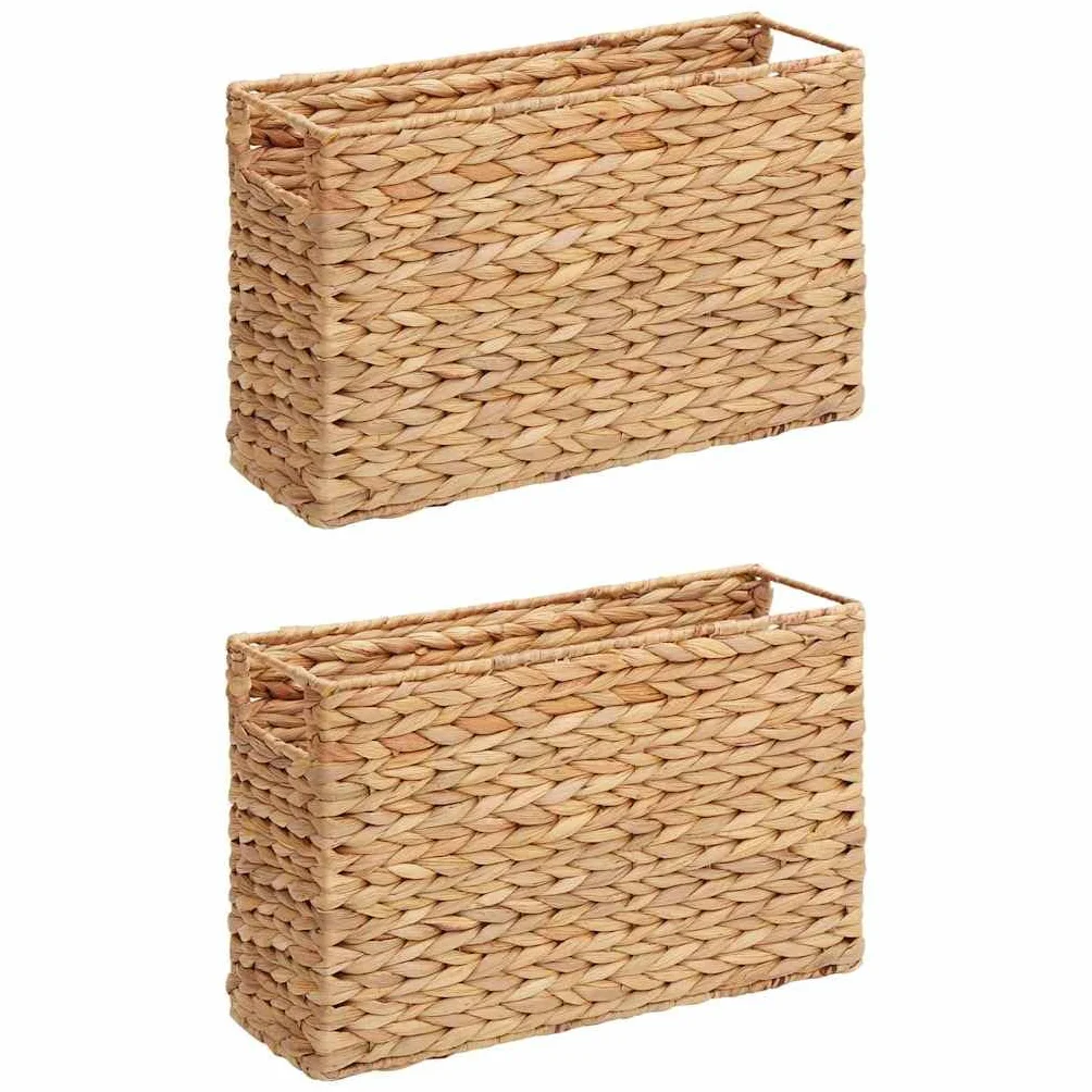 Generico Ceste per Riviste 2 PCS Naturale 39x14x25 cm
