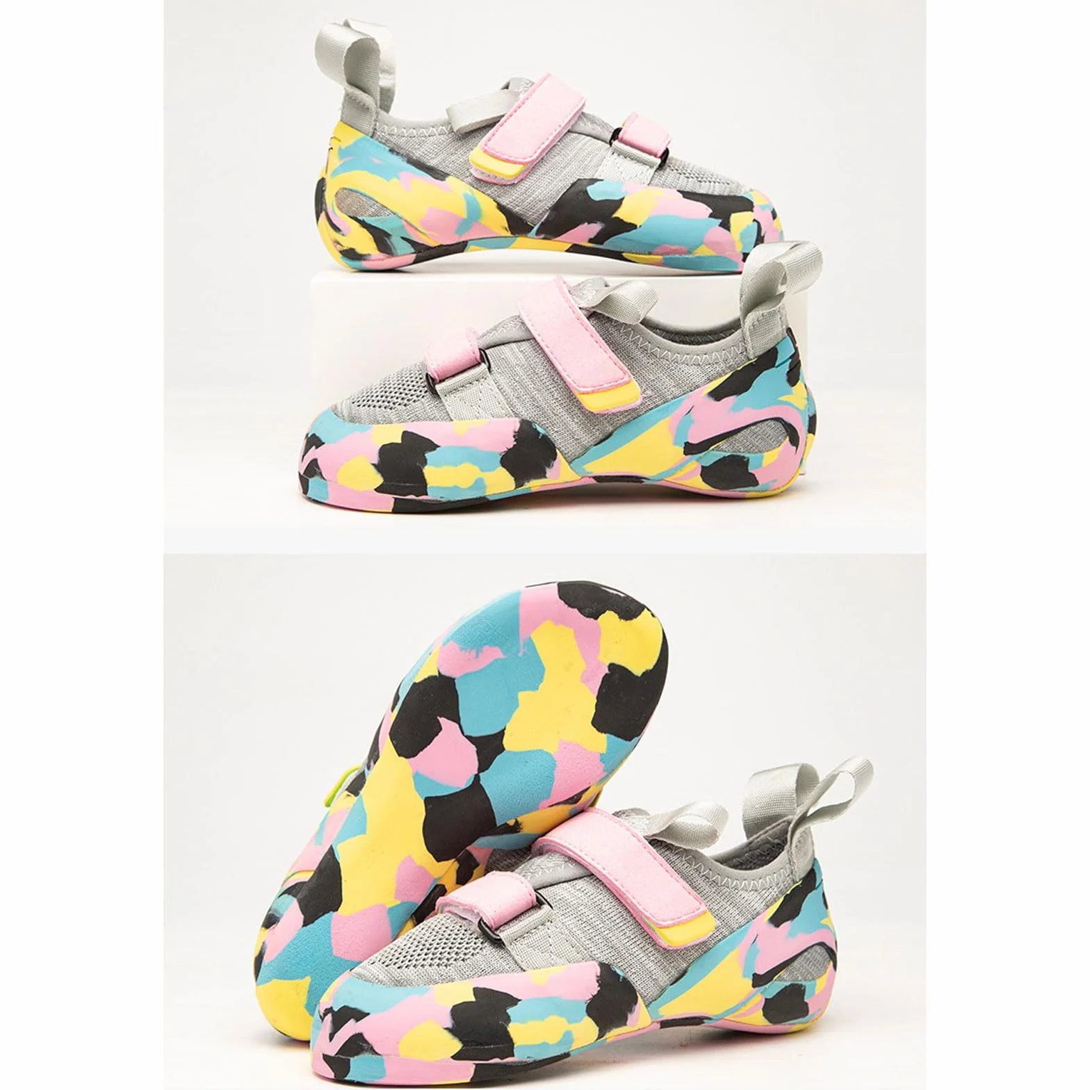 Scarpette da Arrampicata per Bambini Donna Indoor Antiscivolo Traspirante