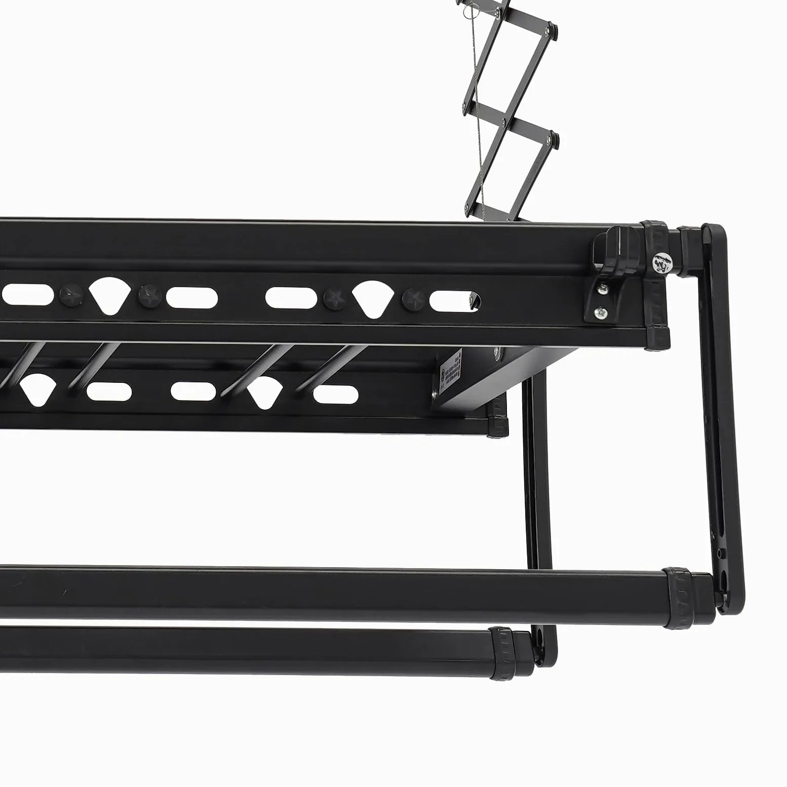 Stendibiancheria a soffitto, stendibiancheria da soffitto, essiccatore elettrico da soffitto, essiccatore da soffitto con 8 aste orizzontali, 2 aste estraibili, capacità di carico totale 35 kg