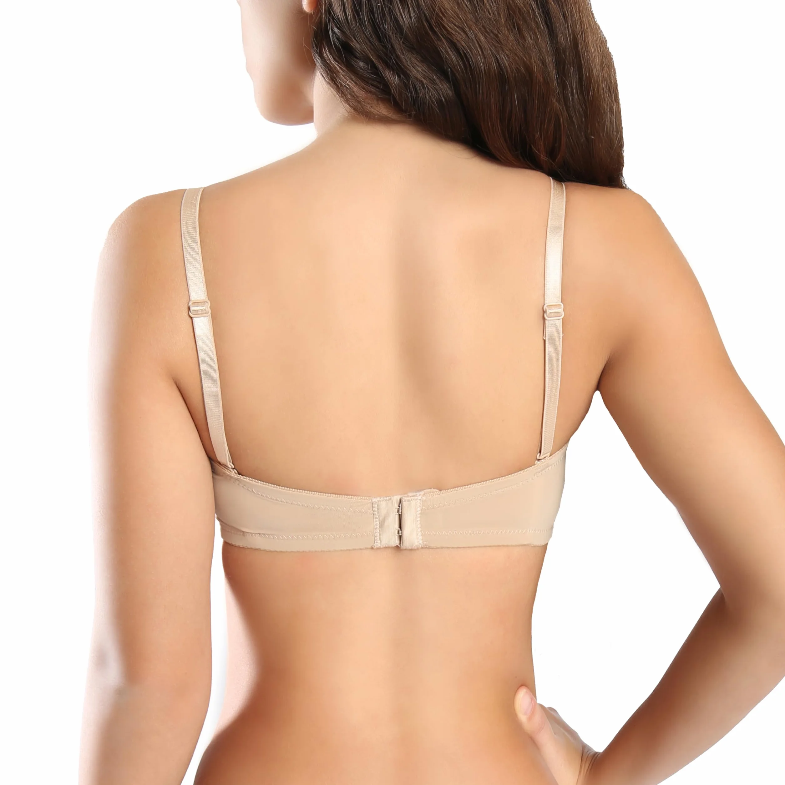 Cotonella Reggiseno a Fascia Simona Morbida Microfibra Imbottito Senza Ferretto Spalline Removibili