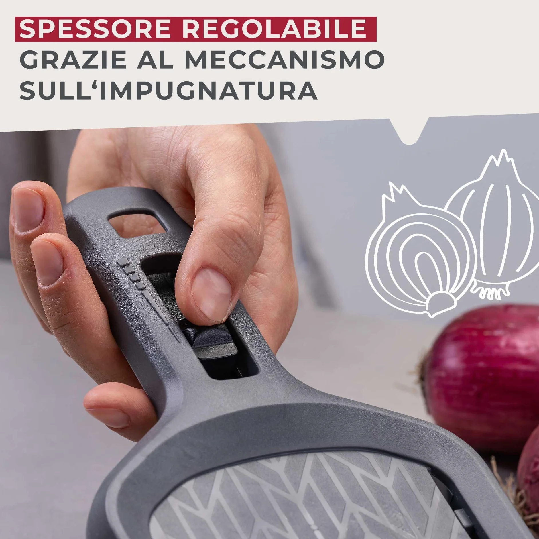 Fackelmann Mandolina affettaverdure regolabile lama acciaio inox 4 livelli taglio