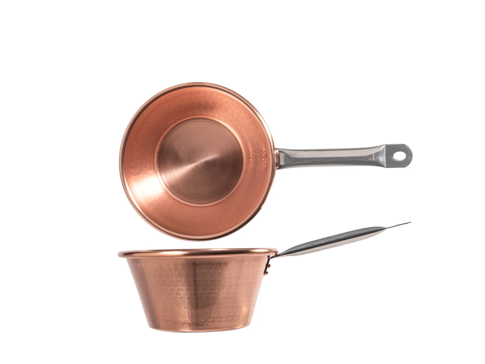 HOME-Paiolo in Rame 24 cm con Manico in Acciaio Inox - Compatibile con Piani a Induzione e Inossidabile
