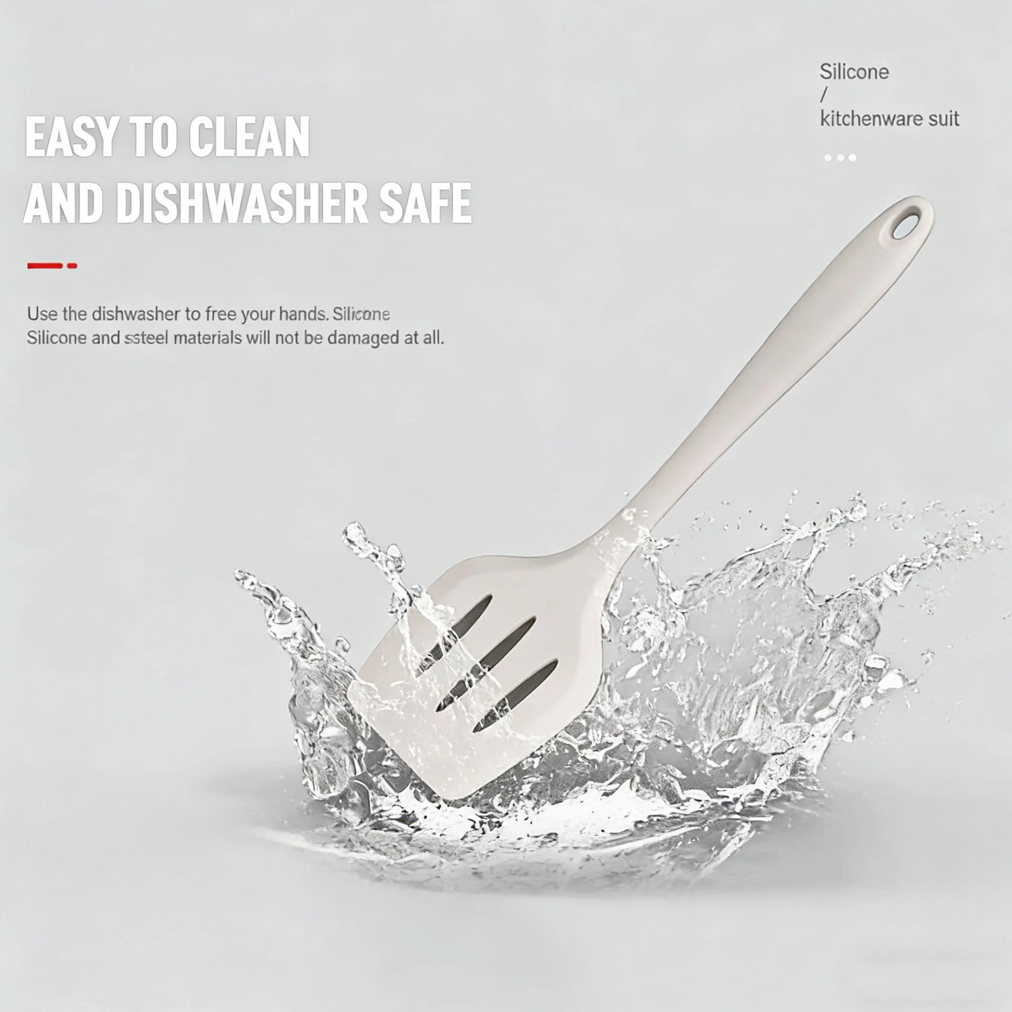 Set di 15 utensili da cucina in silicone con manici in acciaio inossidabile, resistenti al calore e antiaderenti, con portautensili, lavabili in lavastoviglie, Cachi(senza BPA)