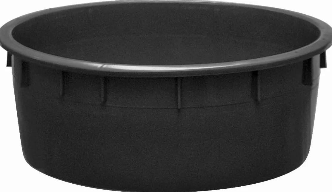 tinozza mastello mastelone in plastica Diametro 80 cm H 30 110 litri nero | Contenitore industriale tondo per liquidi, uso agricolo e zootecnico piscina per cane