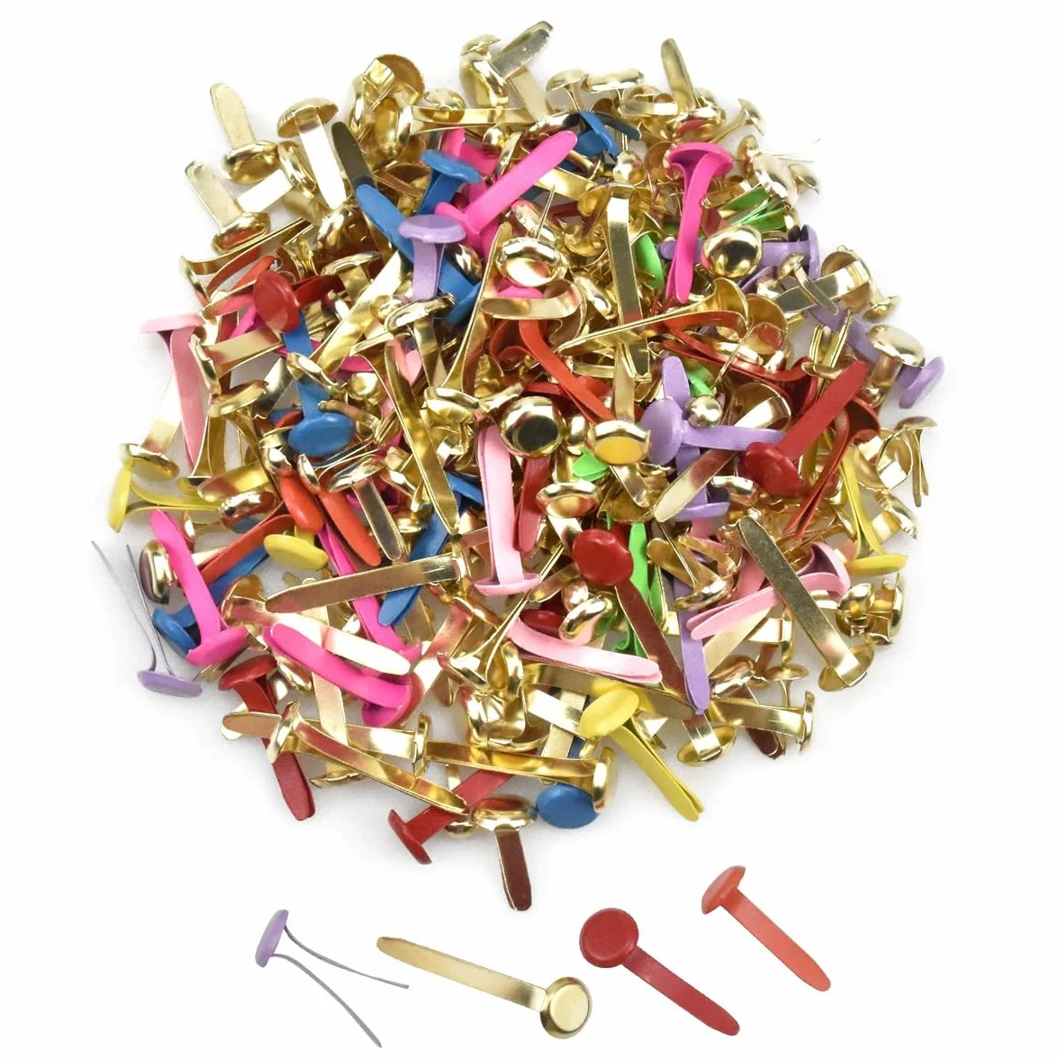 Brads Scrapbooking 300 Pezzi Fermacampioni Piccoli, Fermacampioni Scrapbooking, Fermacampioni Colorati, Metallo Elementi Di Fissaggio In Carta, Per Scrapbooking Carta Diy Decorativi (5 Specifiche)