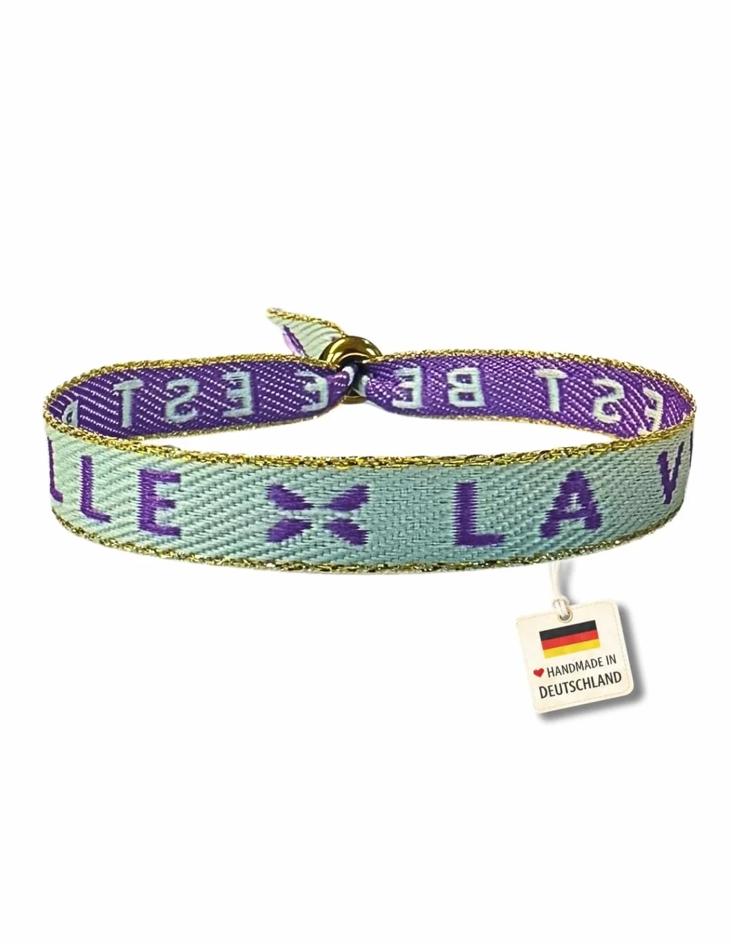 Bracciale Boho Donna in Tessuto con Scritta La Vie Est Belle