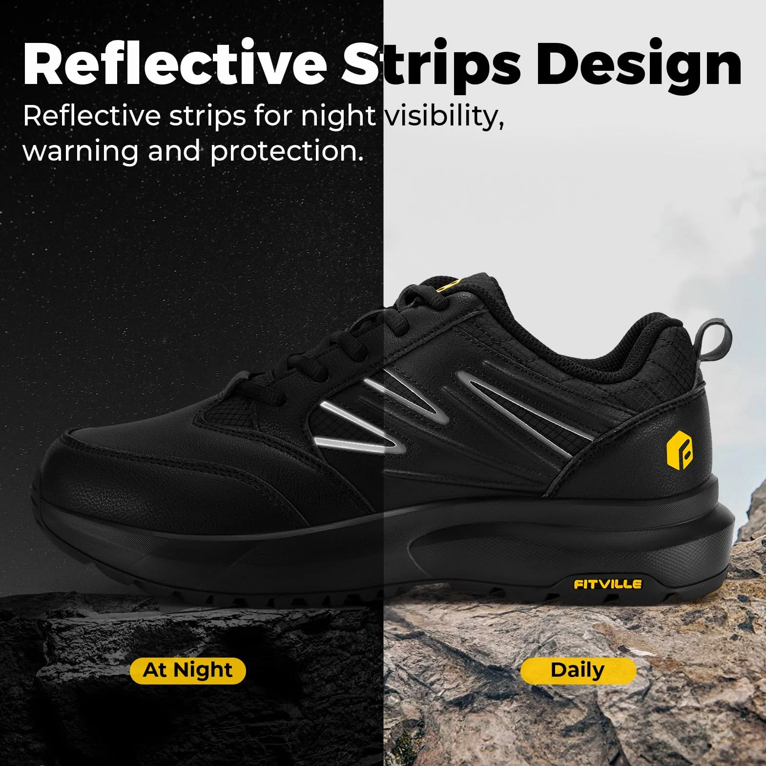 FitVille Scarpe Uomo Extra Larghe Running Leggere Traspiranti Sneakers Ginnastica Supporto Arco Plantare