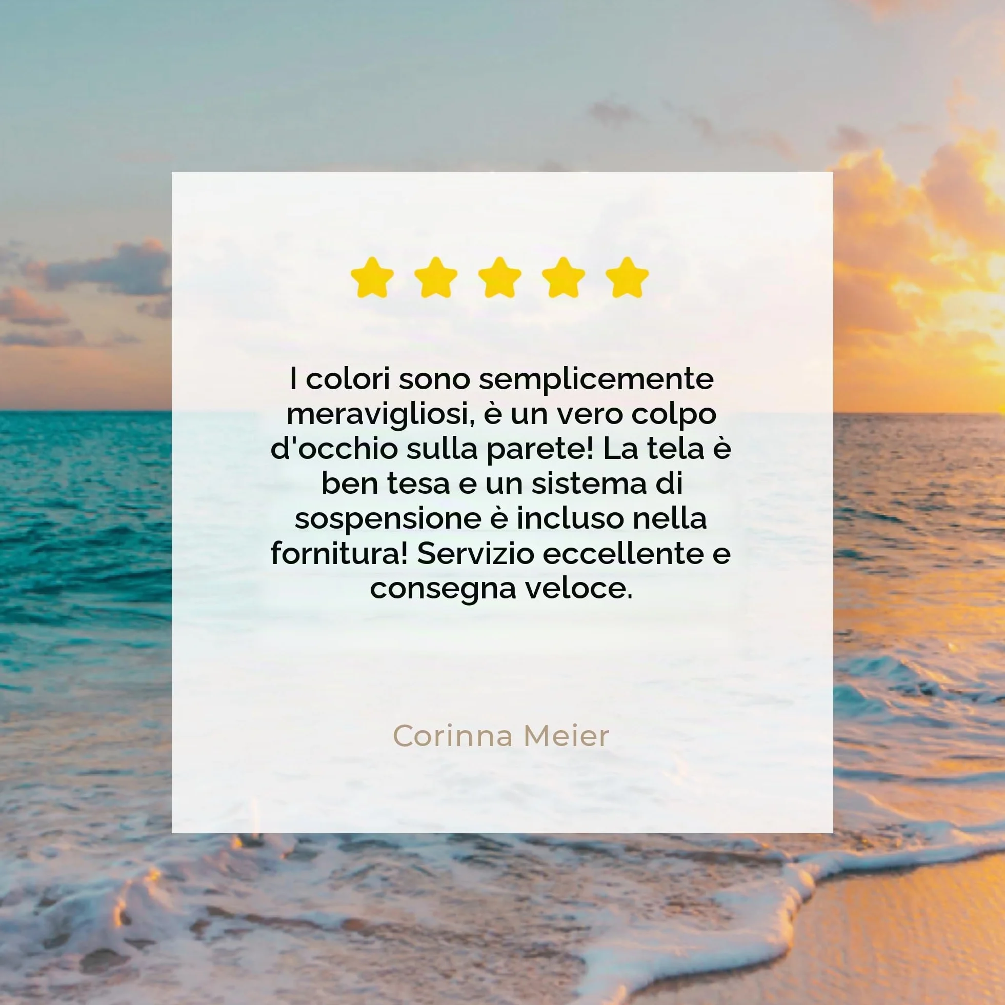 MuchoWow Quadro Camera Da Letto 120x80 cm Tela Stampe Poster Tramonto Spiaggia Mare Blu
