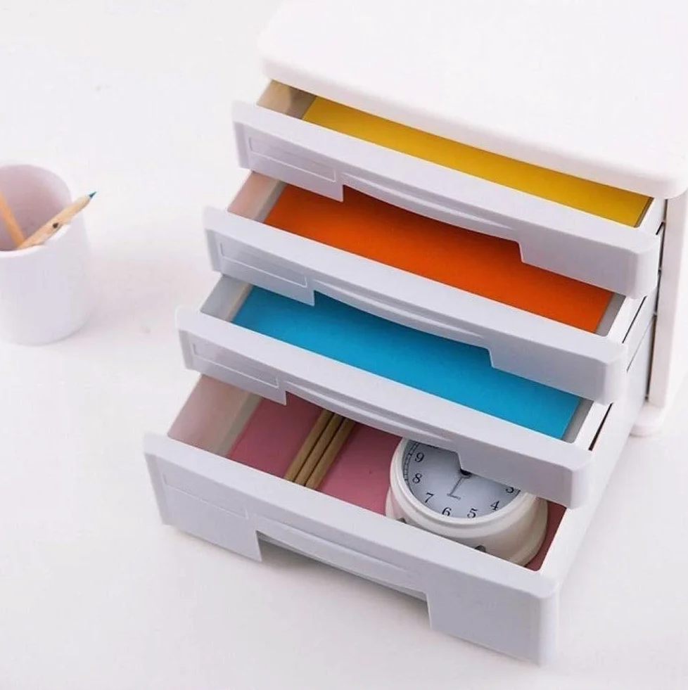 Armadietto portadocumenti con serratura a 5 cassetti per ufficio, 36,1 x 27,1 x 26 cm, organizer per documenti, libreria