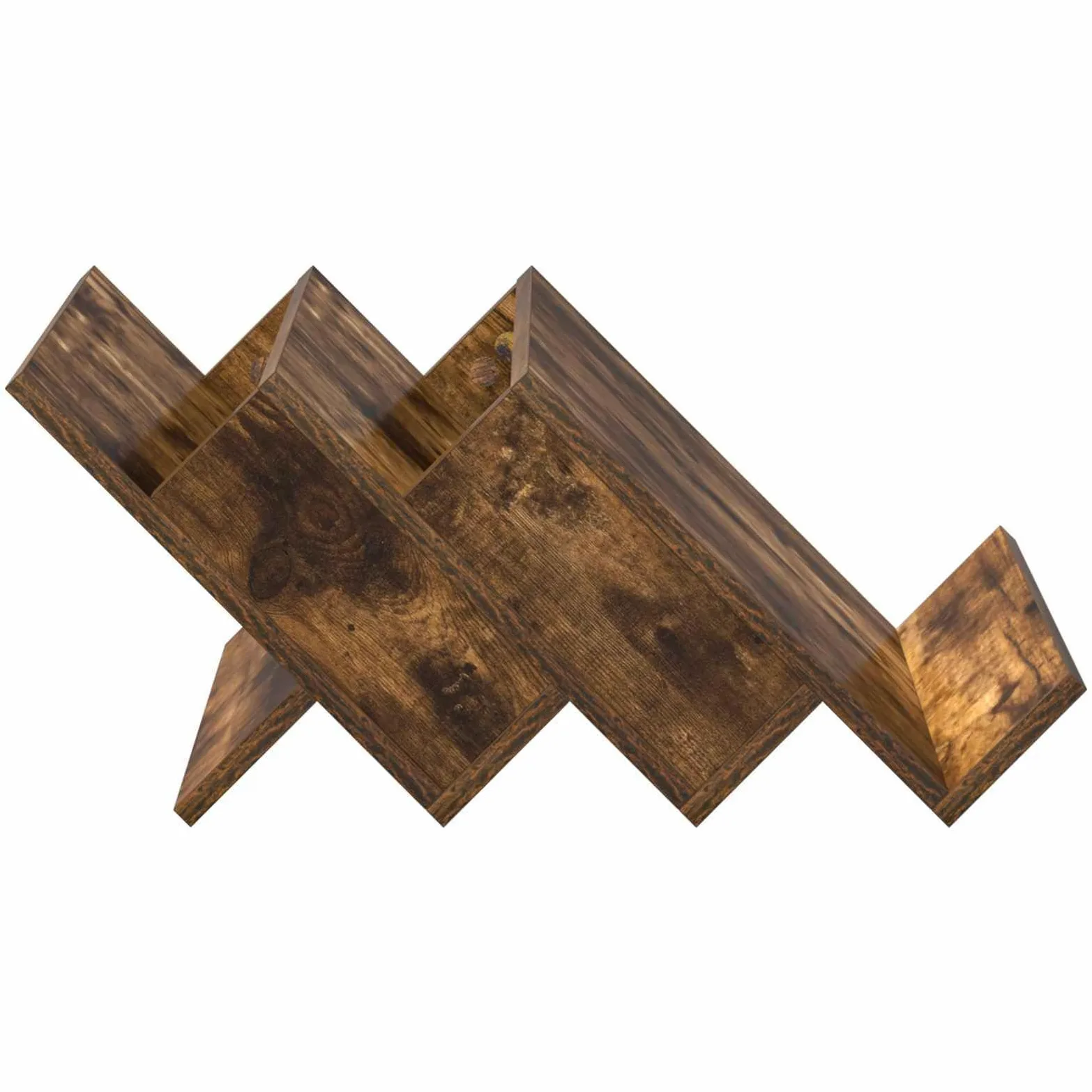 Portariviste in rovere affumicato, 53 x 40 x 28,5 cm, con 3 ripiani, versatile portariviste per soggiorno, ufficio, bagno, conservazione stabile e pratico ripiano