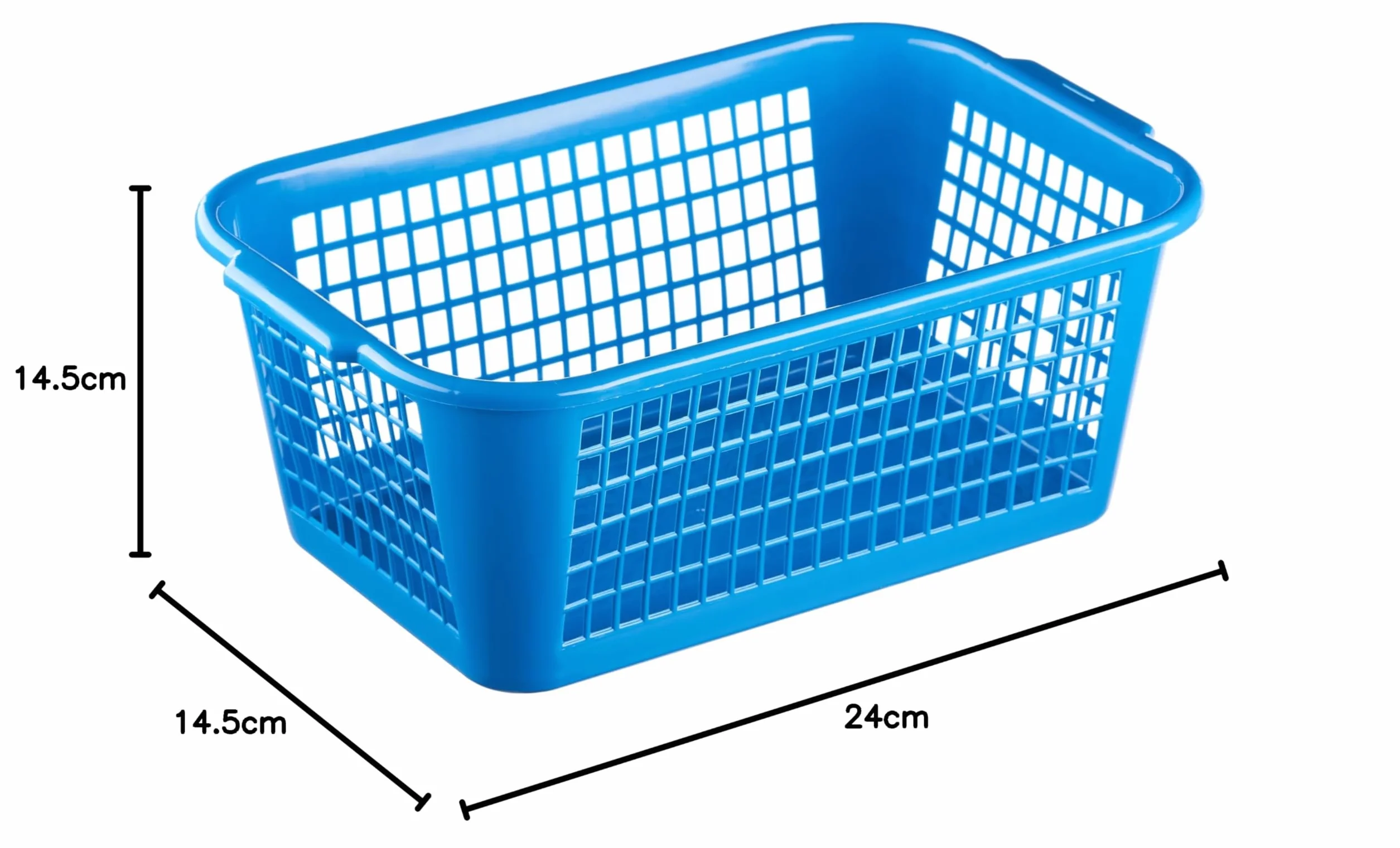 MiraHome set di 3 cestini portaoggetti 9 l 35x24x14,5 cm blu