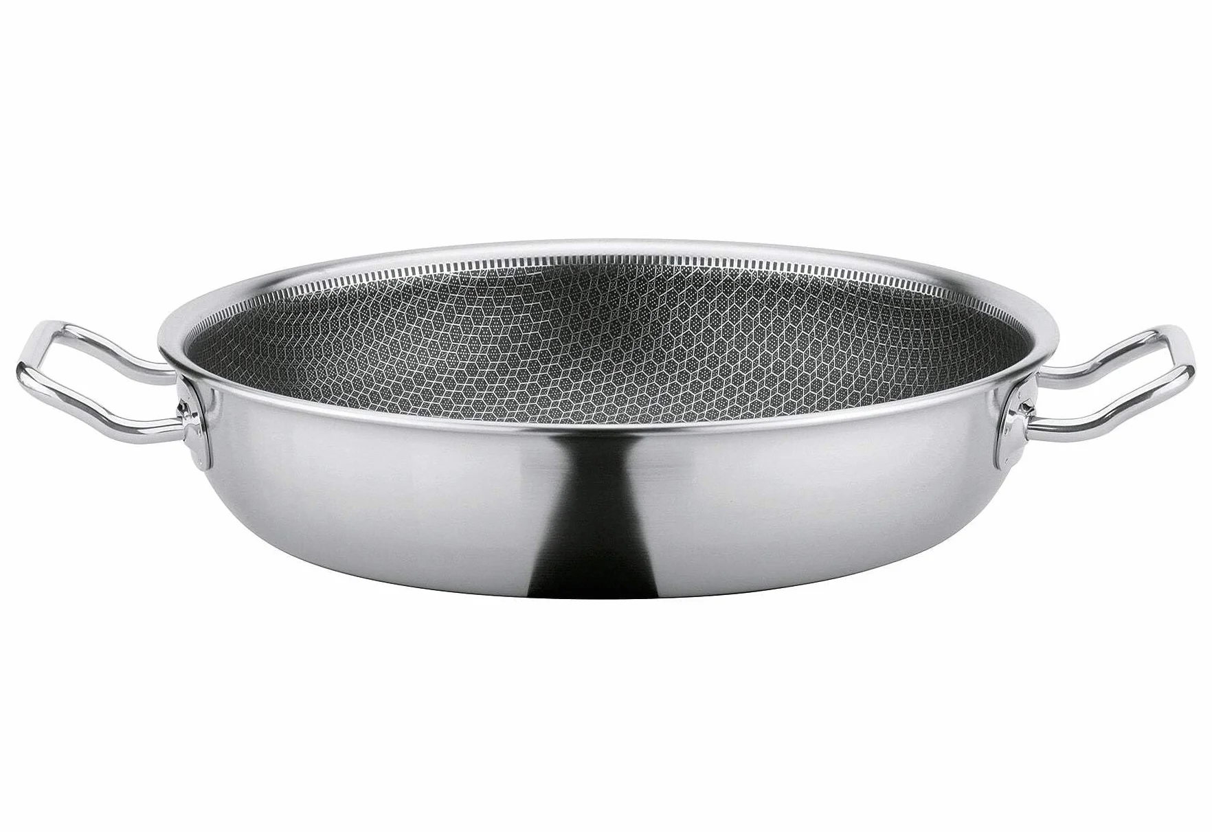 Spring Vulcano Cut Resist PURE Ø 28 cm, acciaio inossidabile, rivestimento antiaderente, 100% privo di PFAS, adatto a induzione, 5 strati, resistente ai graffi, forno