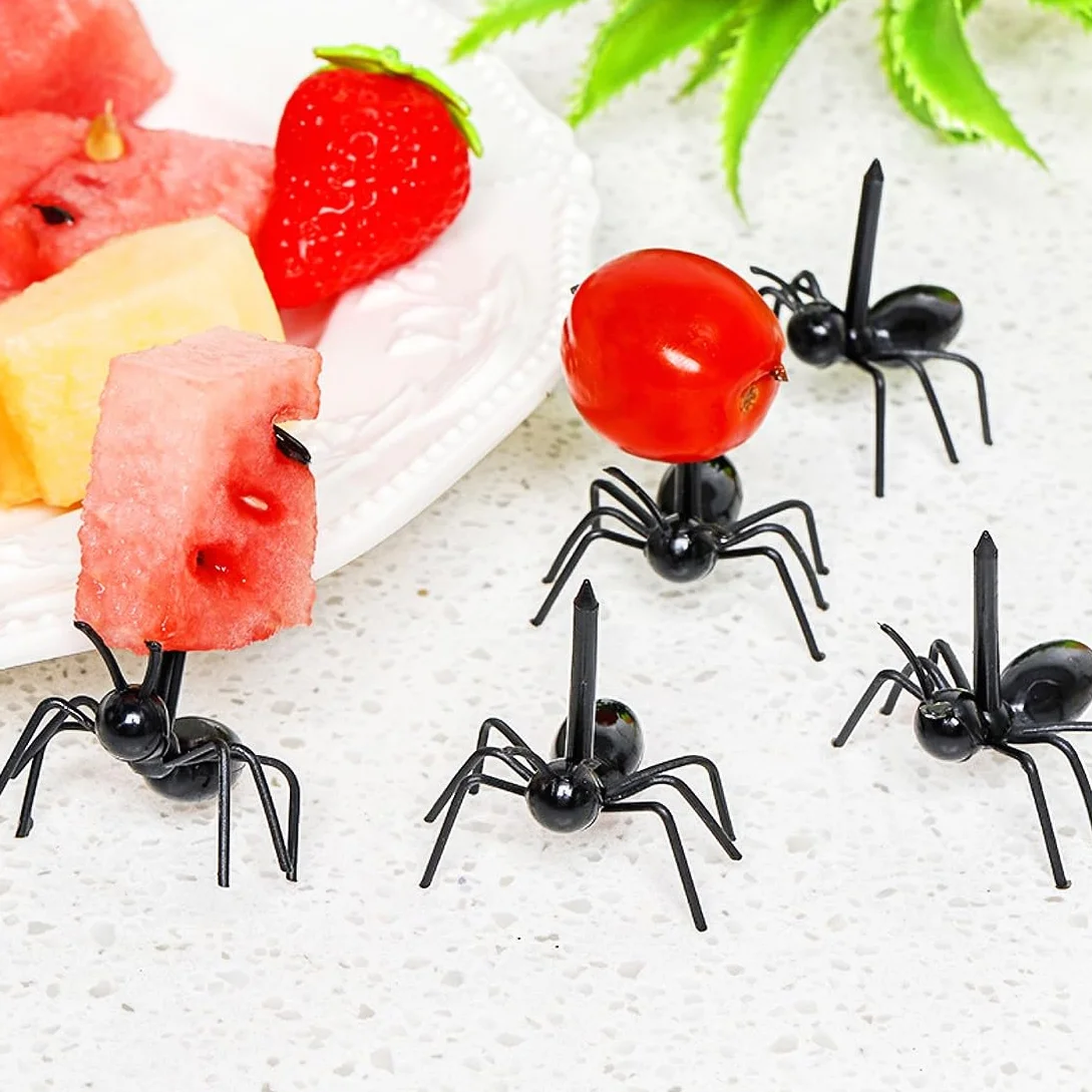 Forchette a forma di formica per bambini, mini forchette da frutta, stoviglie festa a tema insetti