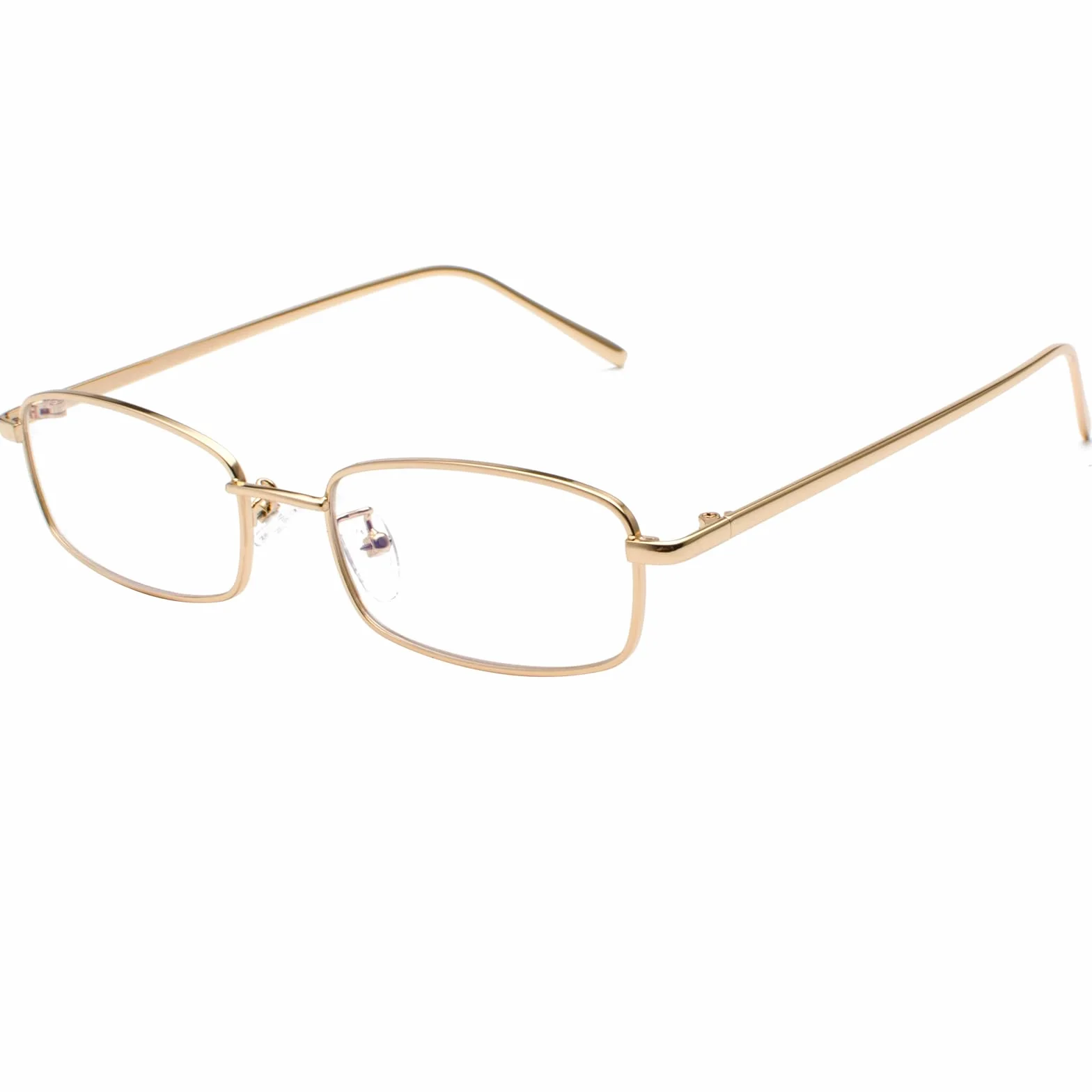 Occhiali rettangolari filtro luce blu montatura in metallo uomo donna senza forza retrò