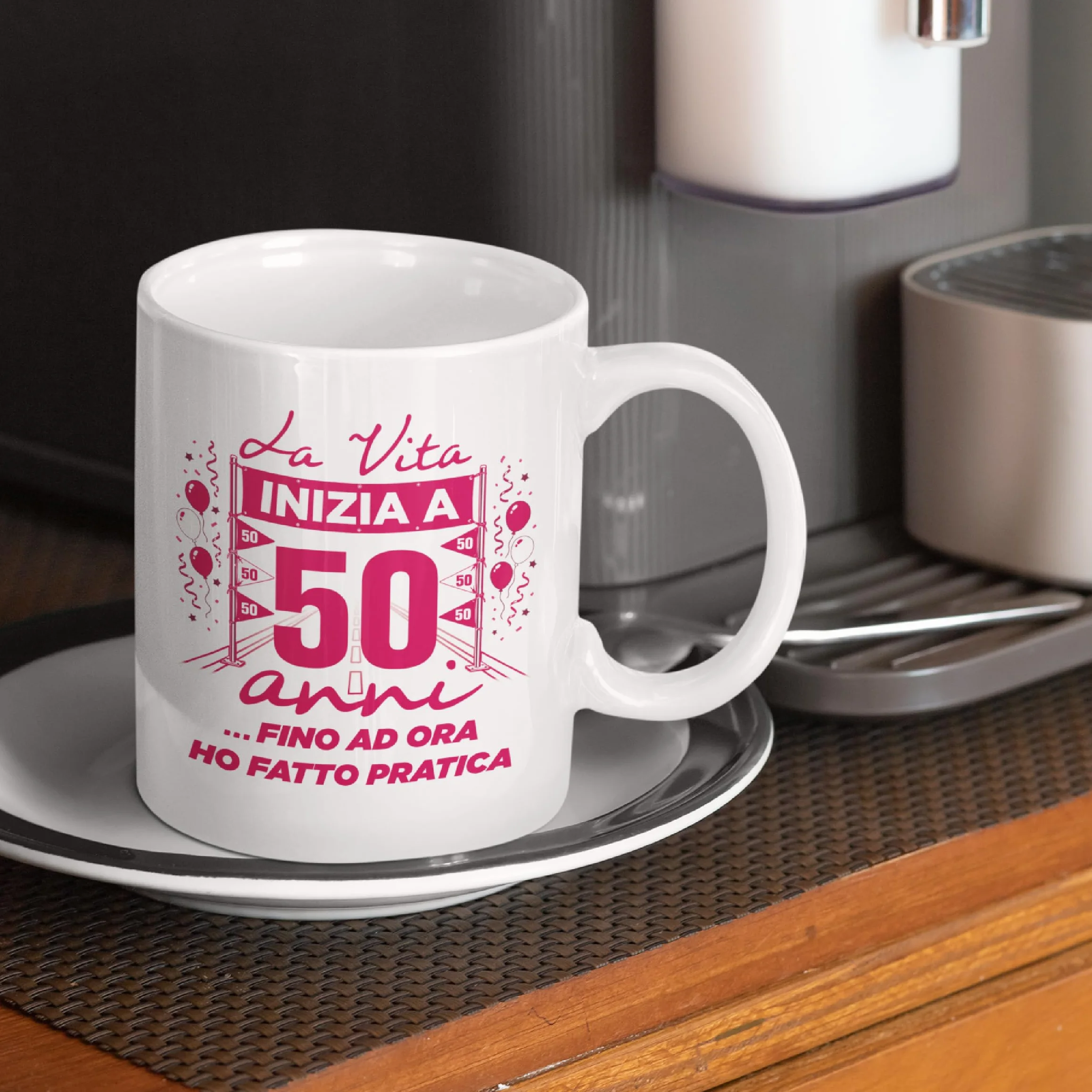 Gesar Tazza 50 Anni Donna Regalo Compleanno Idea Regalo Divertente Cinquantesimo Compleanno Gadget Donna