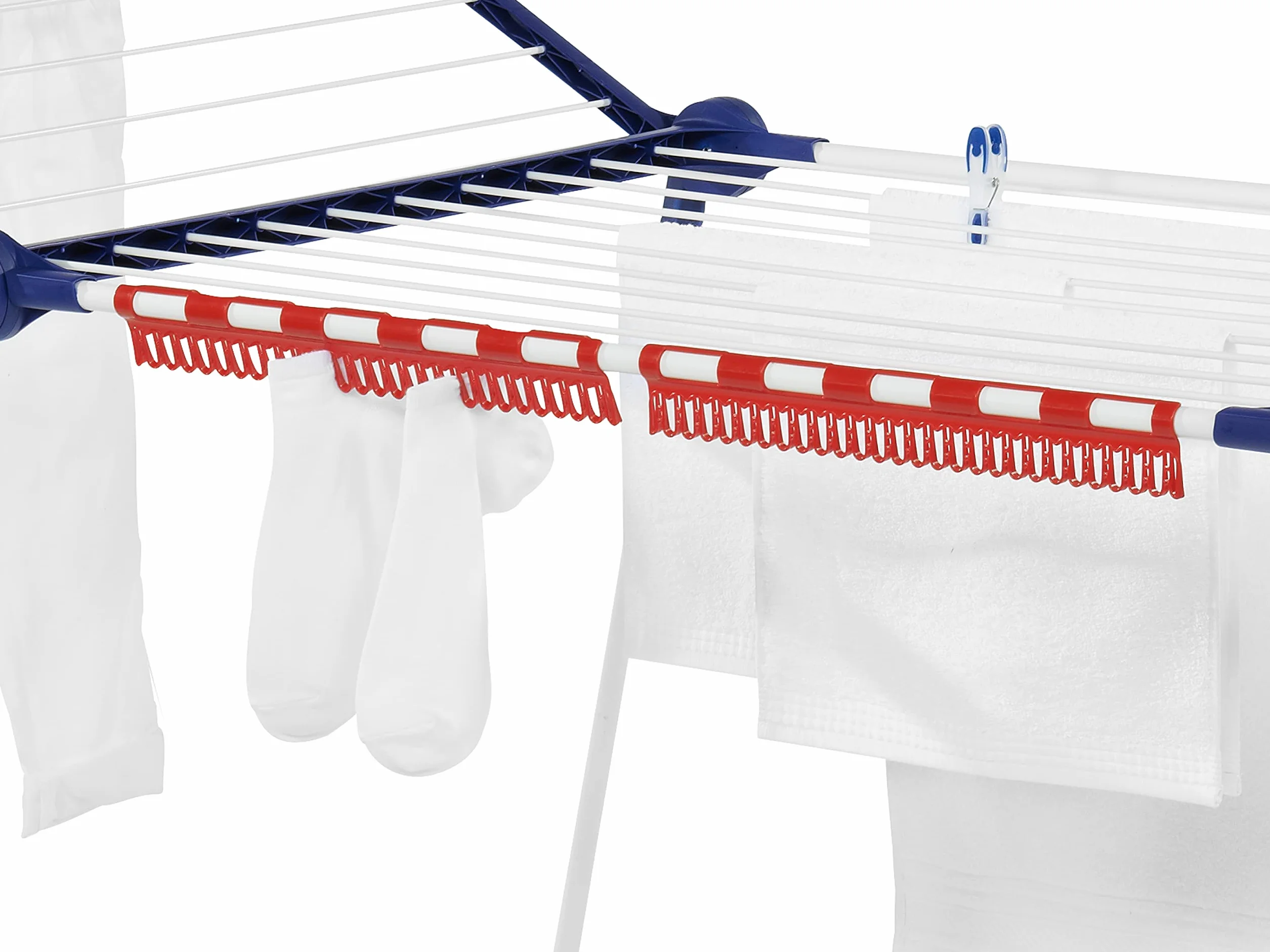 Leifheit 81534 Supporto per Capi, 2 Pezzi, Rosso, 7.5 x 2 x 39 cm, 2 unità