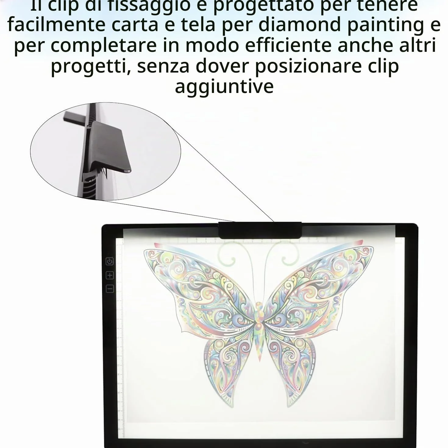 Tavolino luminoso A4 lightpad ricaricabile 6 livelli luminosità per diamond painting