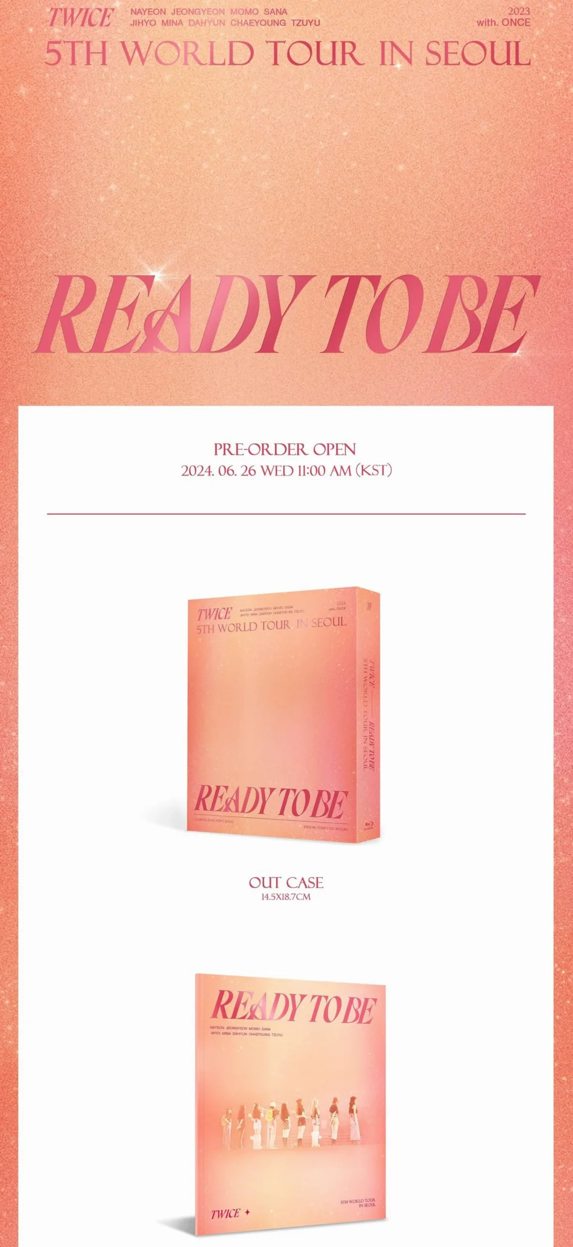 TWICE Album - TWICE 5TH WORLD TOUR [READY TO BE] IN SEOUL Blu-Ray ver.+Pre Order Benefits+BolsVos Exclusive K-POP Giveaways Package