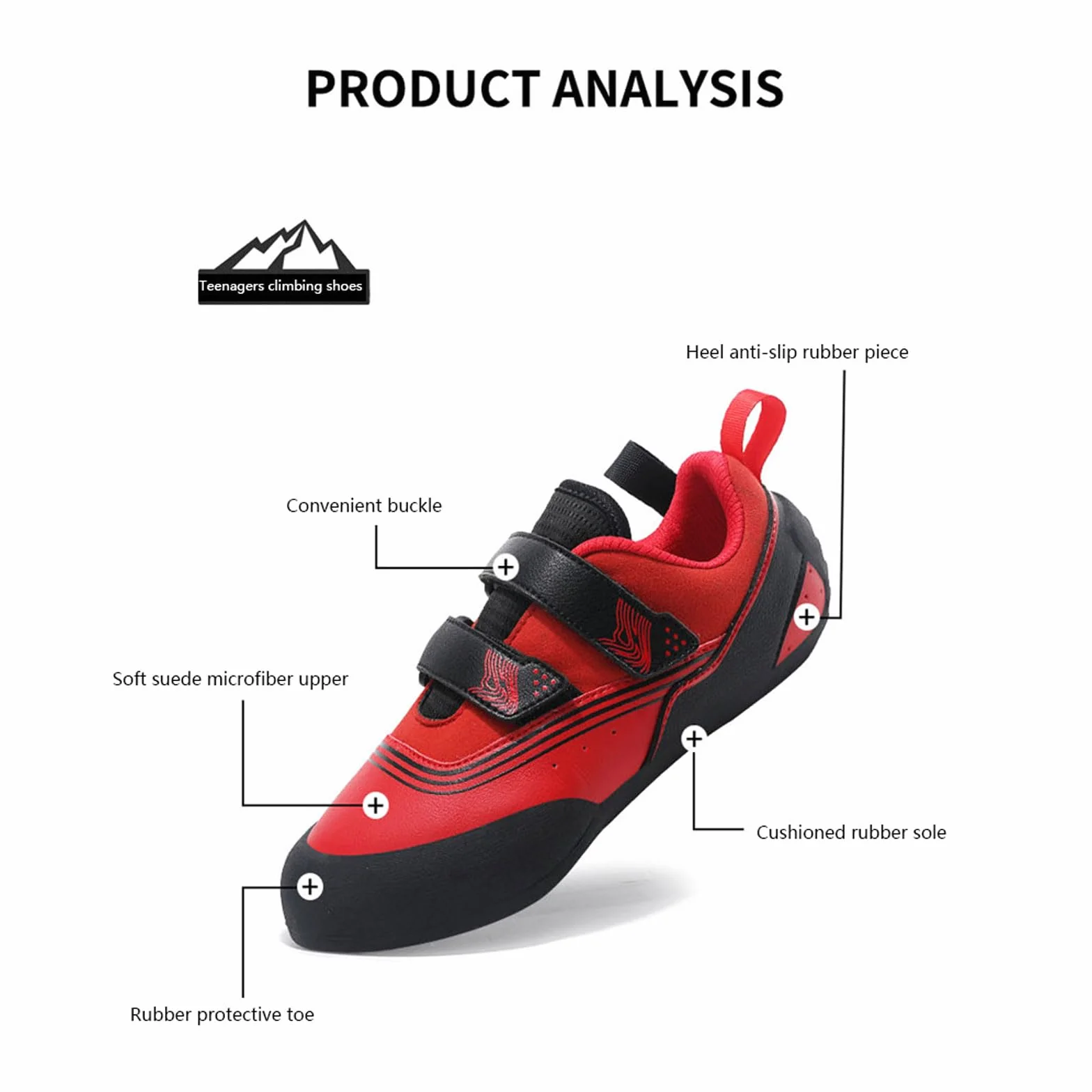 Scarpe da Arrampicata Antiscivolo Uomo Donna Adolescenti Principianti Indoor