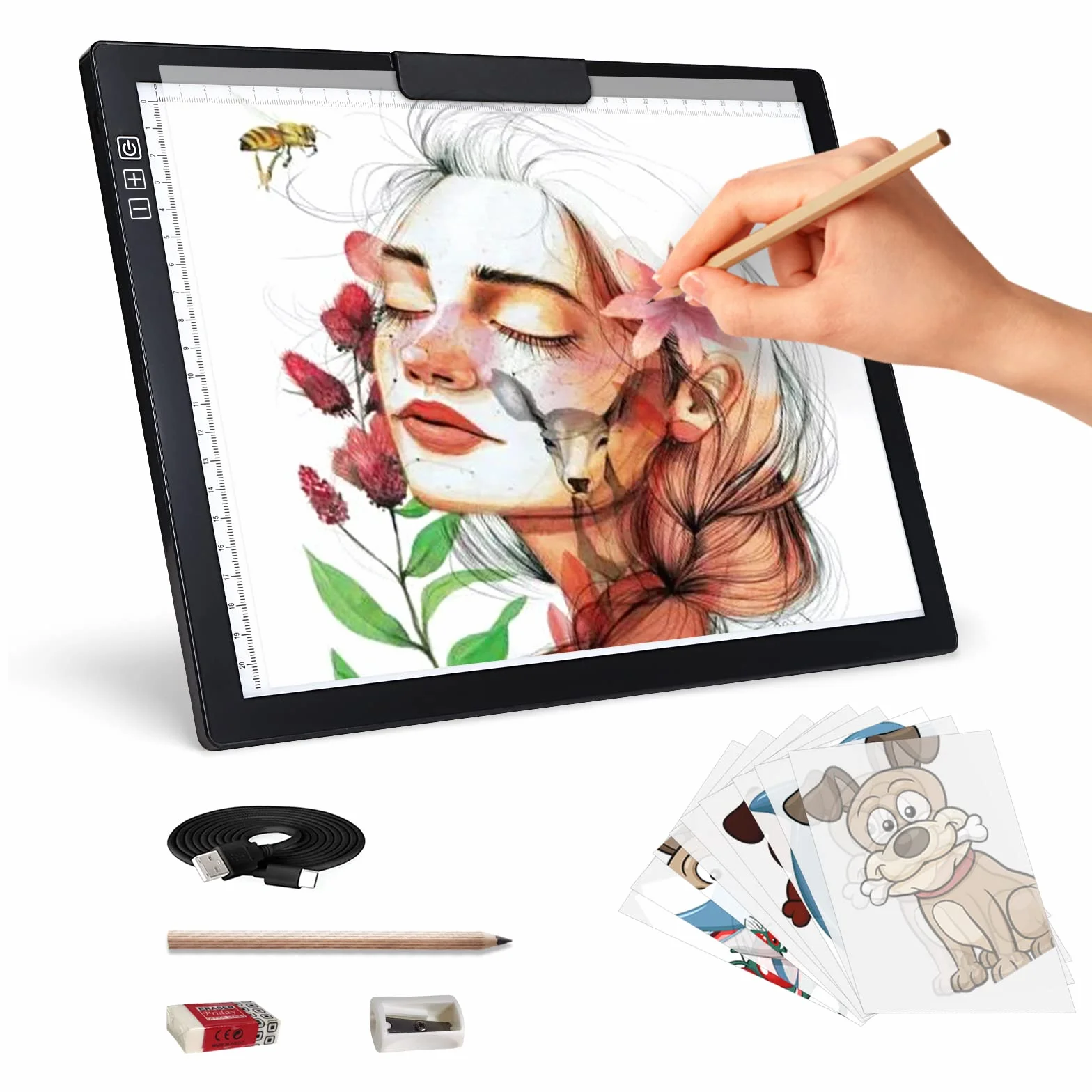Tavolino luminoso A4 lightpad ricaricabile 6 livelli luminosità per diamond painting
