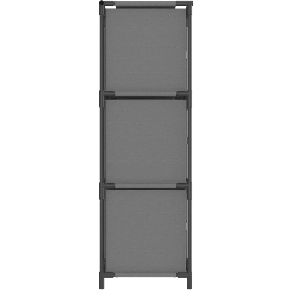 Armadio portaoggetti con 3 cassetti in tessuto, grigio, 34 x 34 x 101 cm, in acciaio, per soggiorno, camera da letto, ufficio, organizer con robusto telaio in acciaio per ordine e ripiano