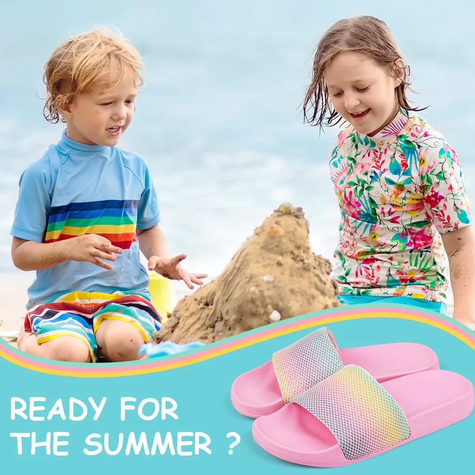 AOOWU Ciabatte da Spiaggia Bambini Leggeri Antiscivolo Impermeabile Sandali Estivi